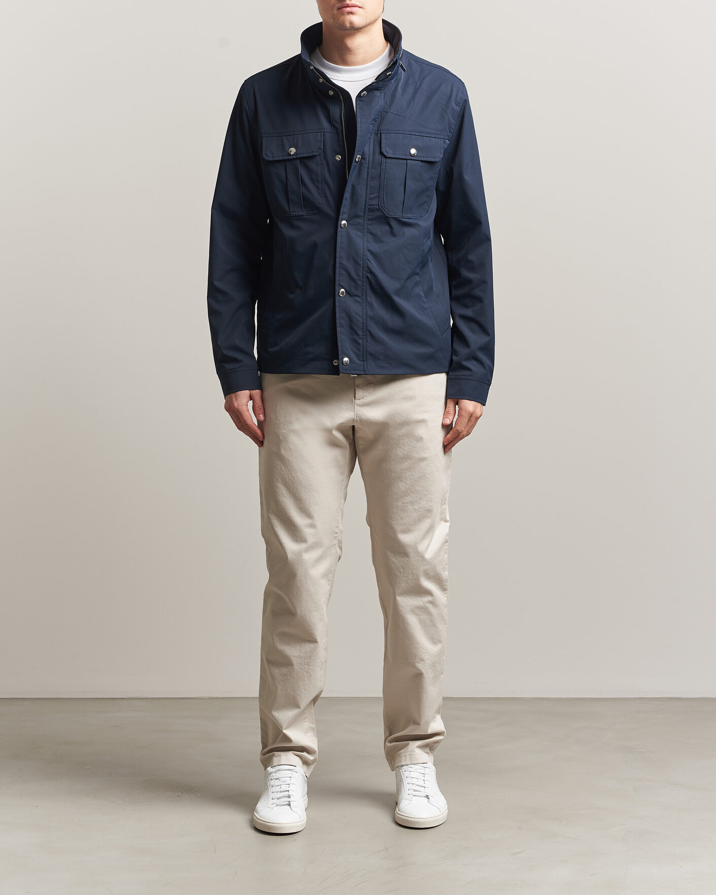 Herr | Byxor | J.Lindeberg | Chaze Cotton Stretch Pants Moonbeam