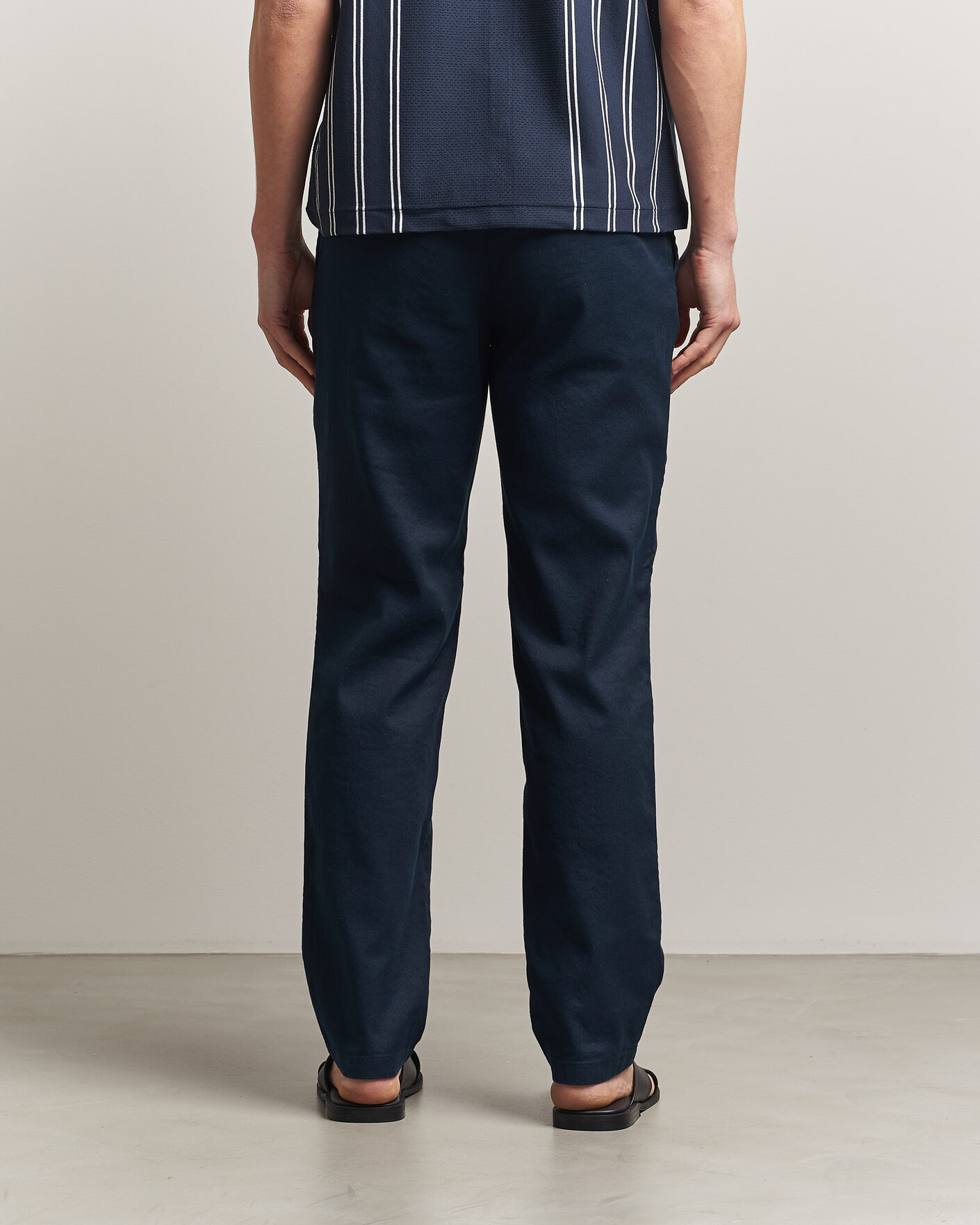 Herr | Byxor | J.Lindeberg | Logan Stretch Linen Pants JL Navy