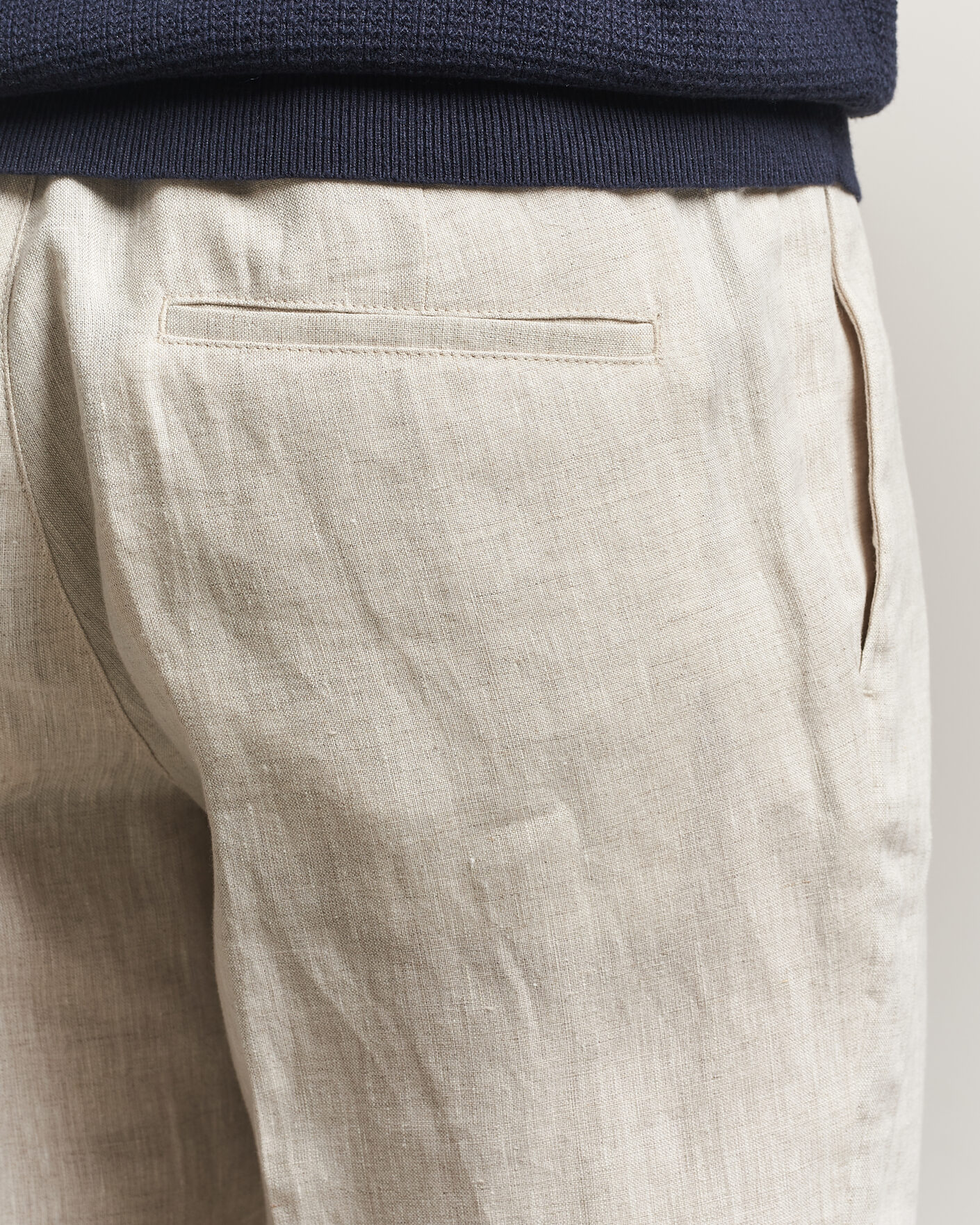 Herr | Byxor | J.Lindeberg | Soren Drape Linen Pants Moonbeam