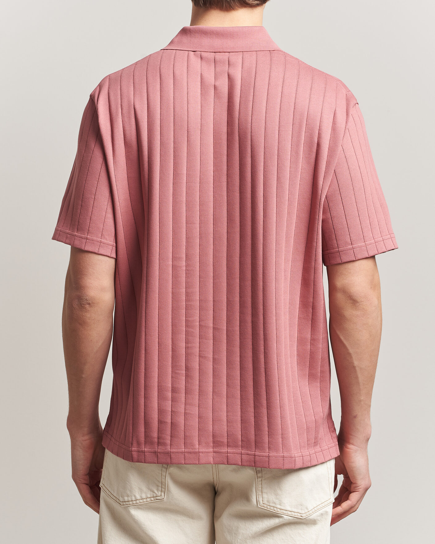 Herr | Pikéer | J.Lindeberg | Simon Striped Polo Withered Rose