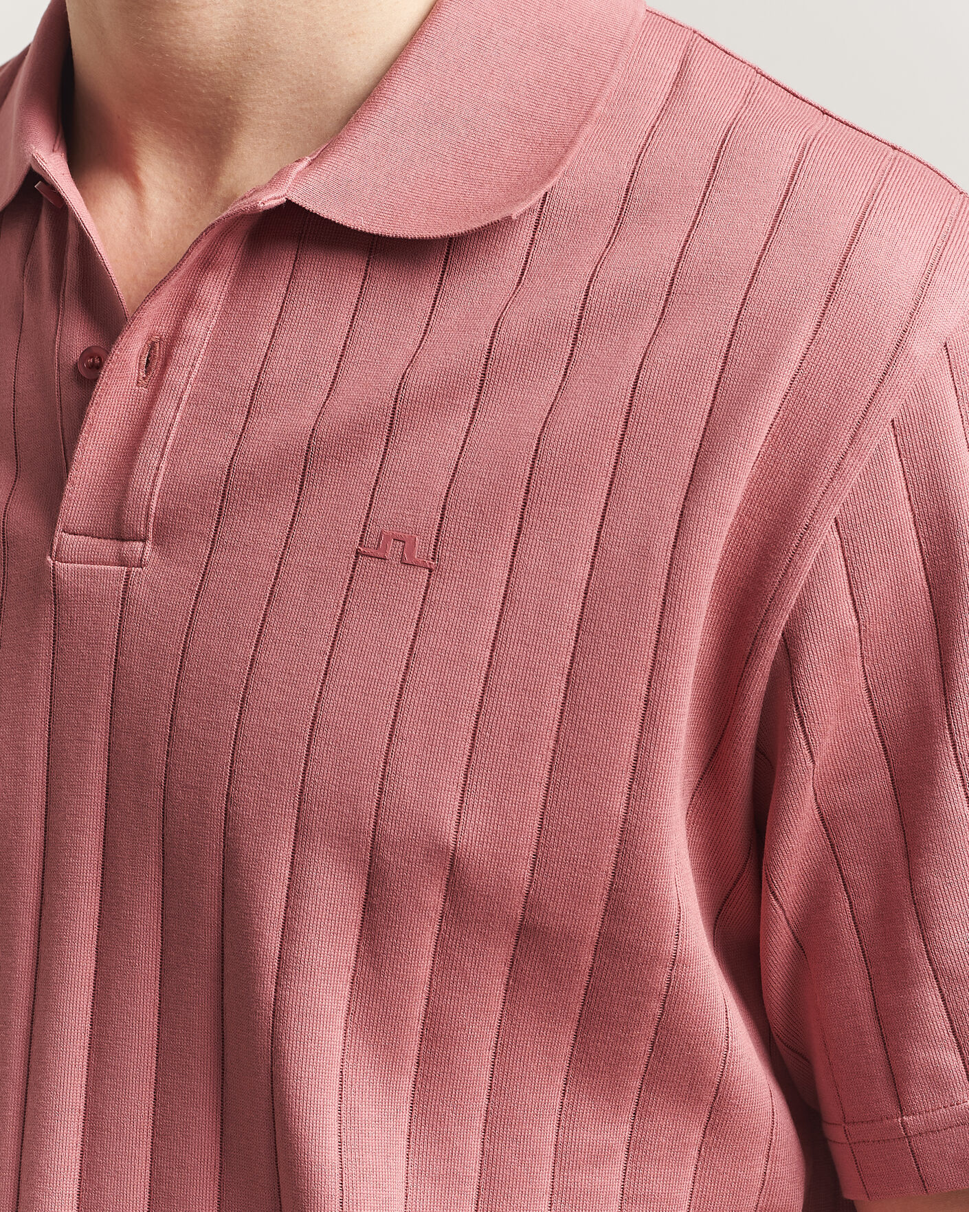 Herr | Pikéer | J.Lindeberg | Simon Striped Polo Withered Rose