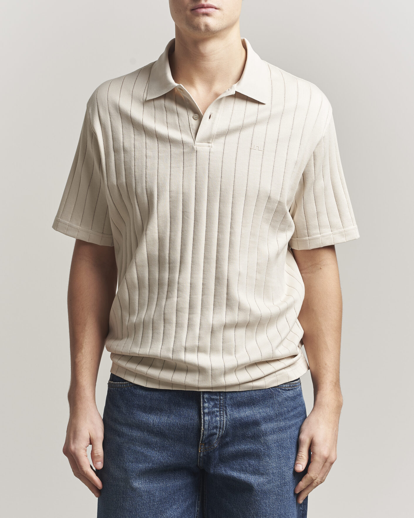 Herr | Pikéer | J.Lindeberg | Simon Striped Polo Moonbeam