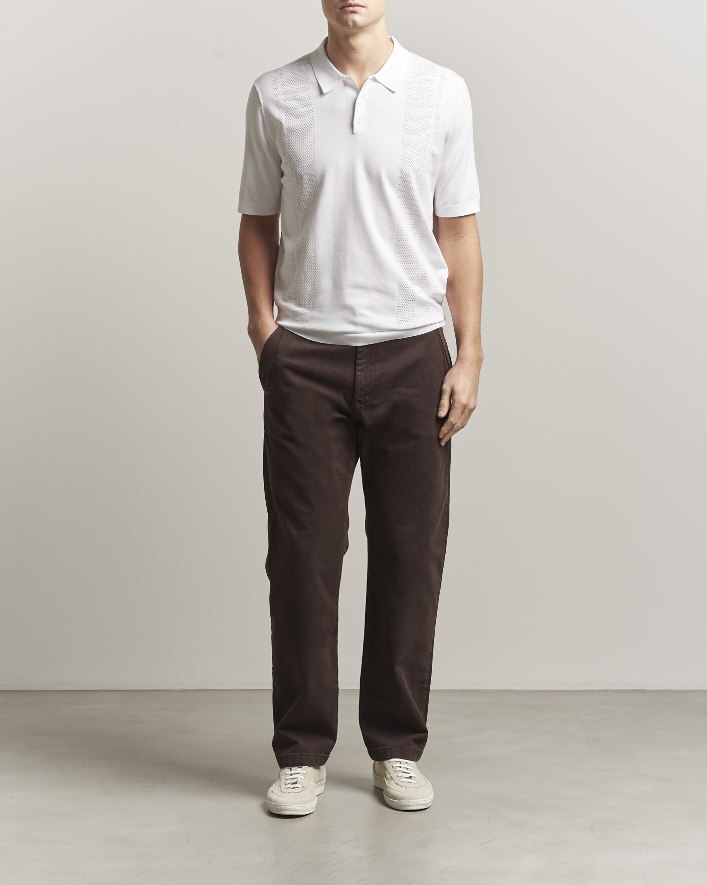Herr | Pikéer | J.Lindeberg | Reymond Knit Polo White