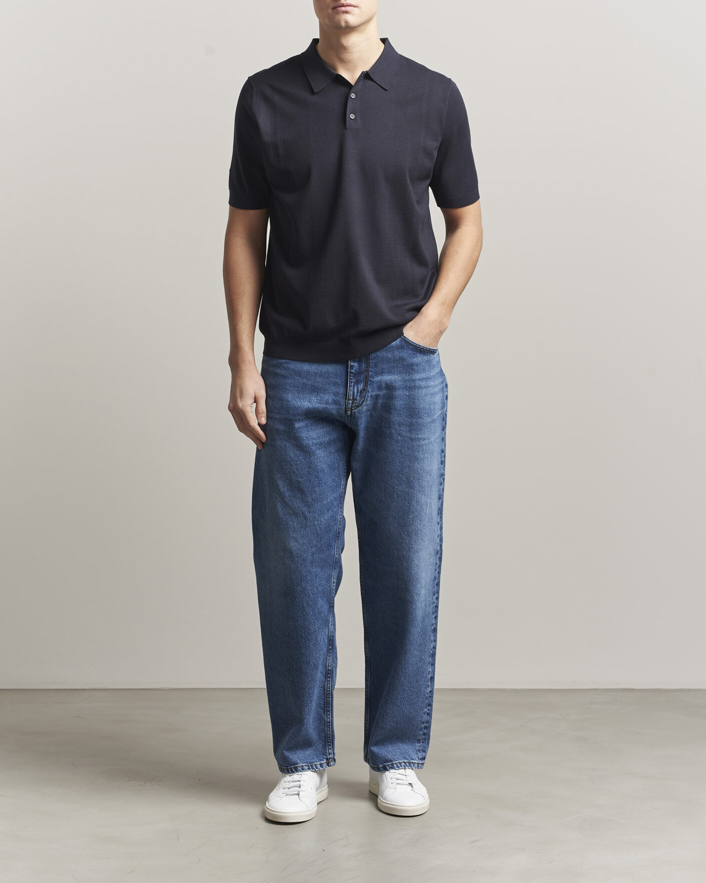 Herr | Pikéer | J.Lindeberg | Reymond Knit Polo JL Navy