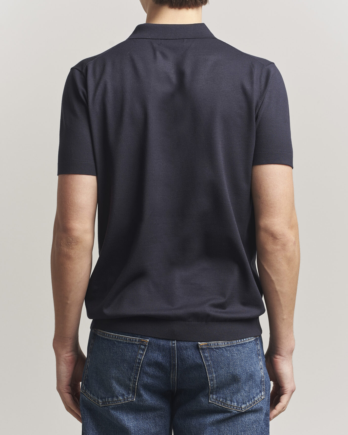 Herr | Pikéer | J.Lindeberg | Ridge Knitted Polo JL Navy