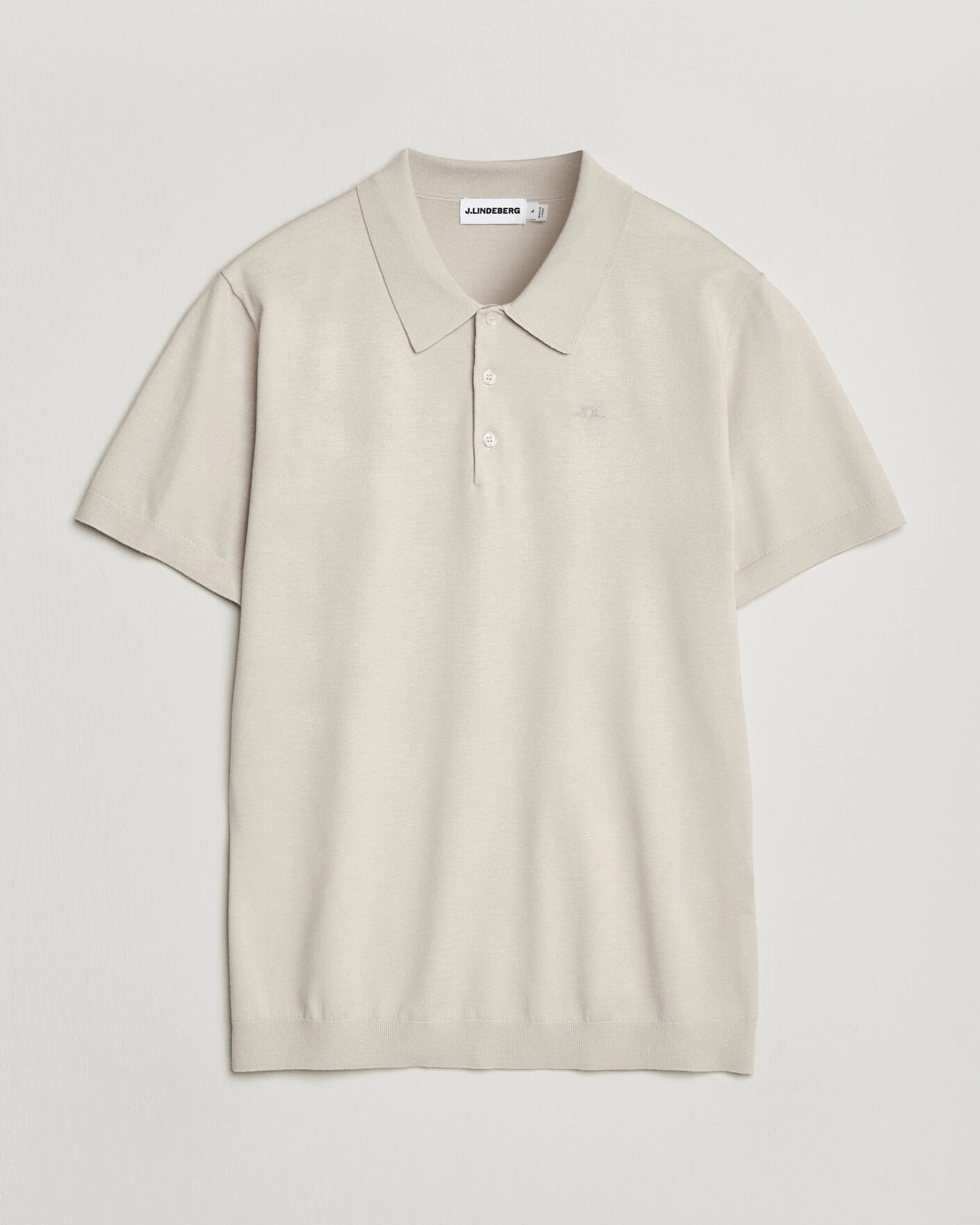 Herr | Pikéer | J.Lindeberg | Ridge Knitted Polo Moonbeam