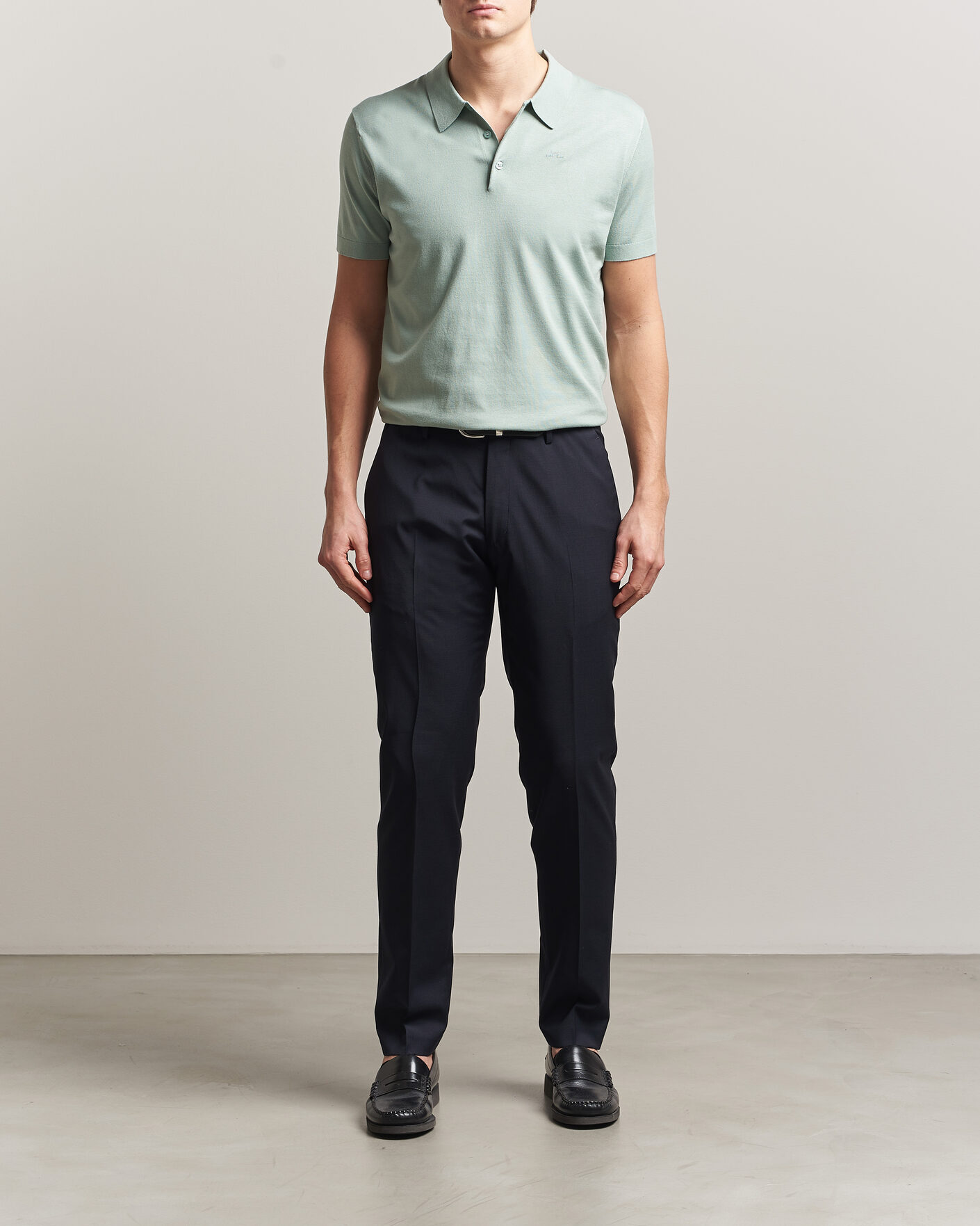 Herr | Pikéer | J.Lindeberg | Ridge Knitted Polo Jadeite