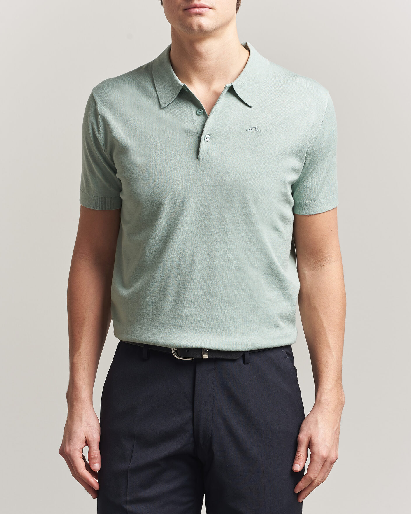 Herr | Pikéer | J.Lindeberg | Ridge Knitted Polo Jadeite