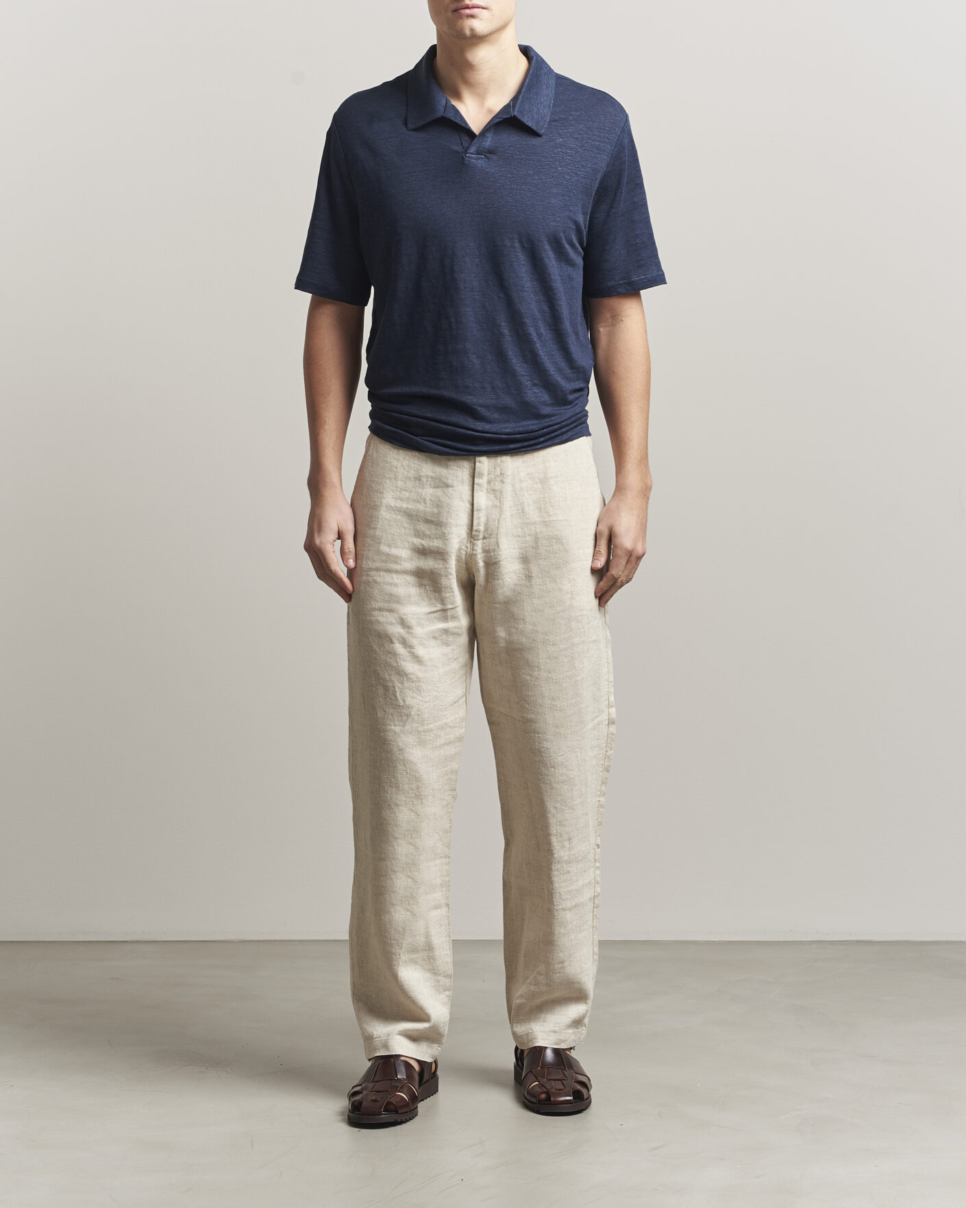 Herr | Pikéer | J.Lindeberg | Roy Linen Polo JL Navy