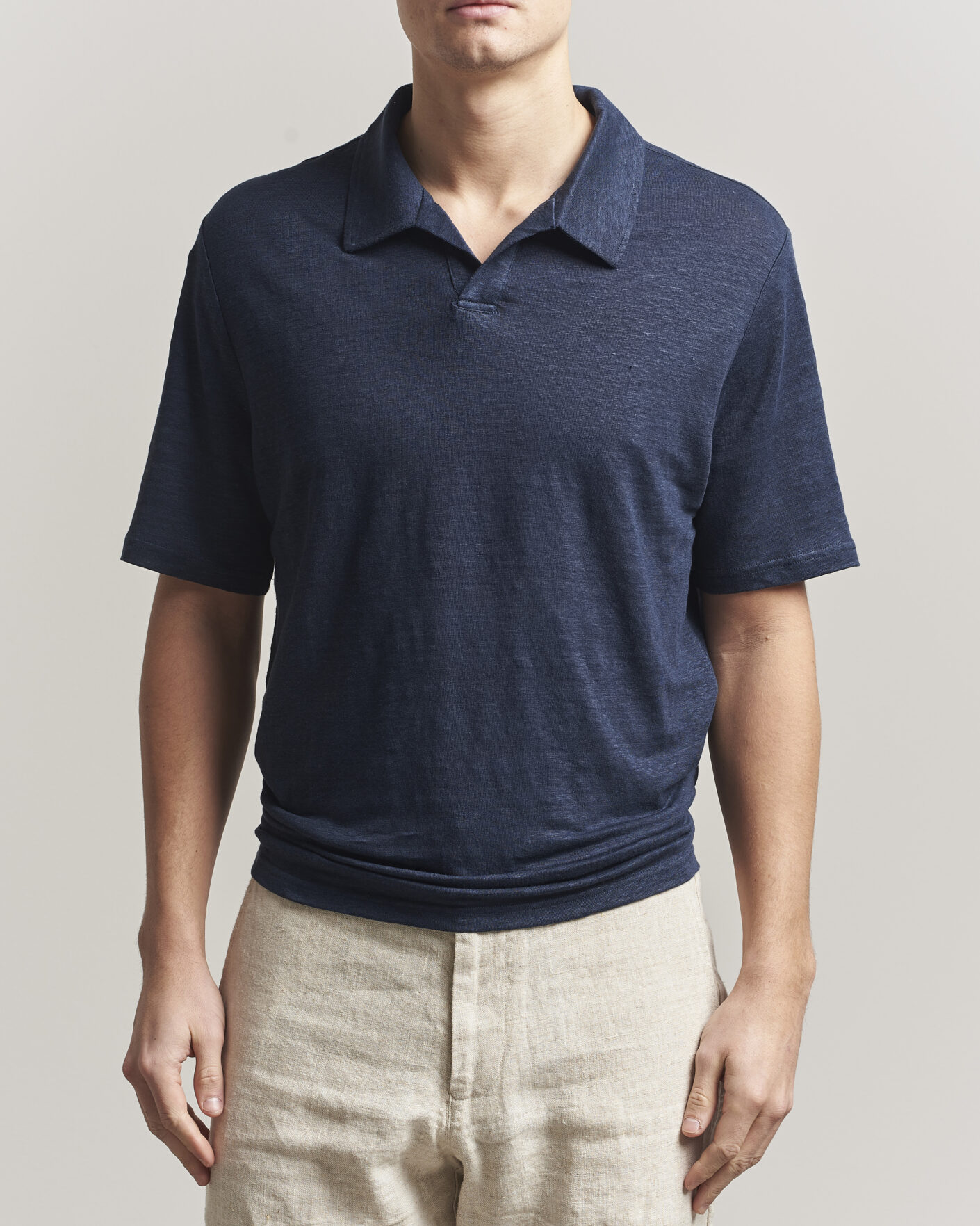 Herr | Pikéer | J.Lindeberg | Roy Linen Polo JL Navy