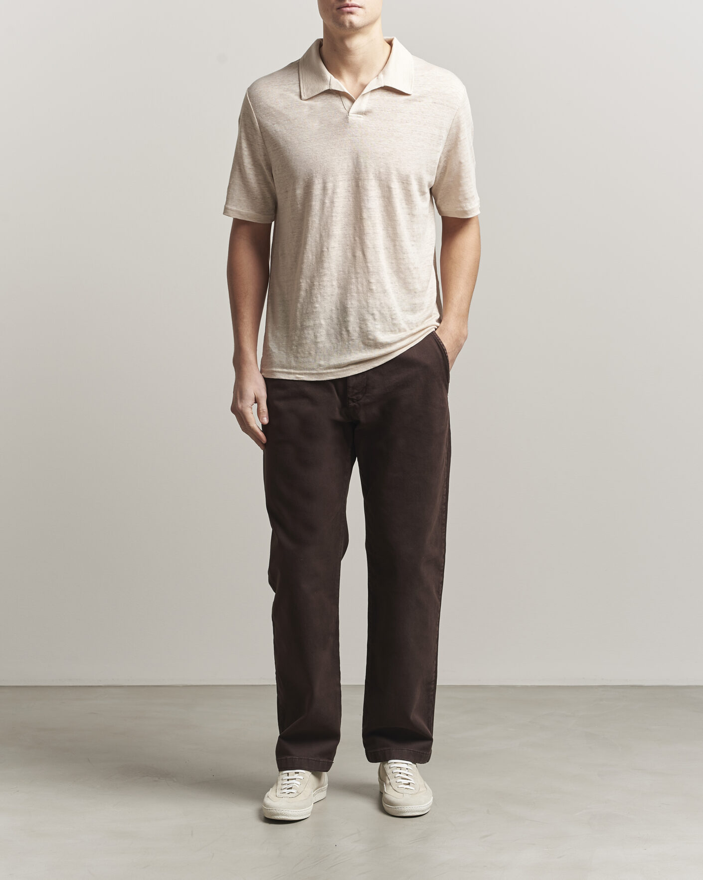 Herr | Pikéer | J.Lindeberg | Roy Linen Polo Moonbeam