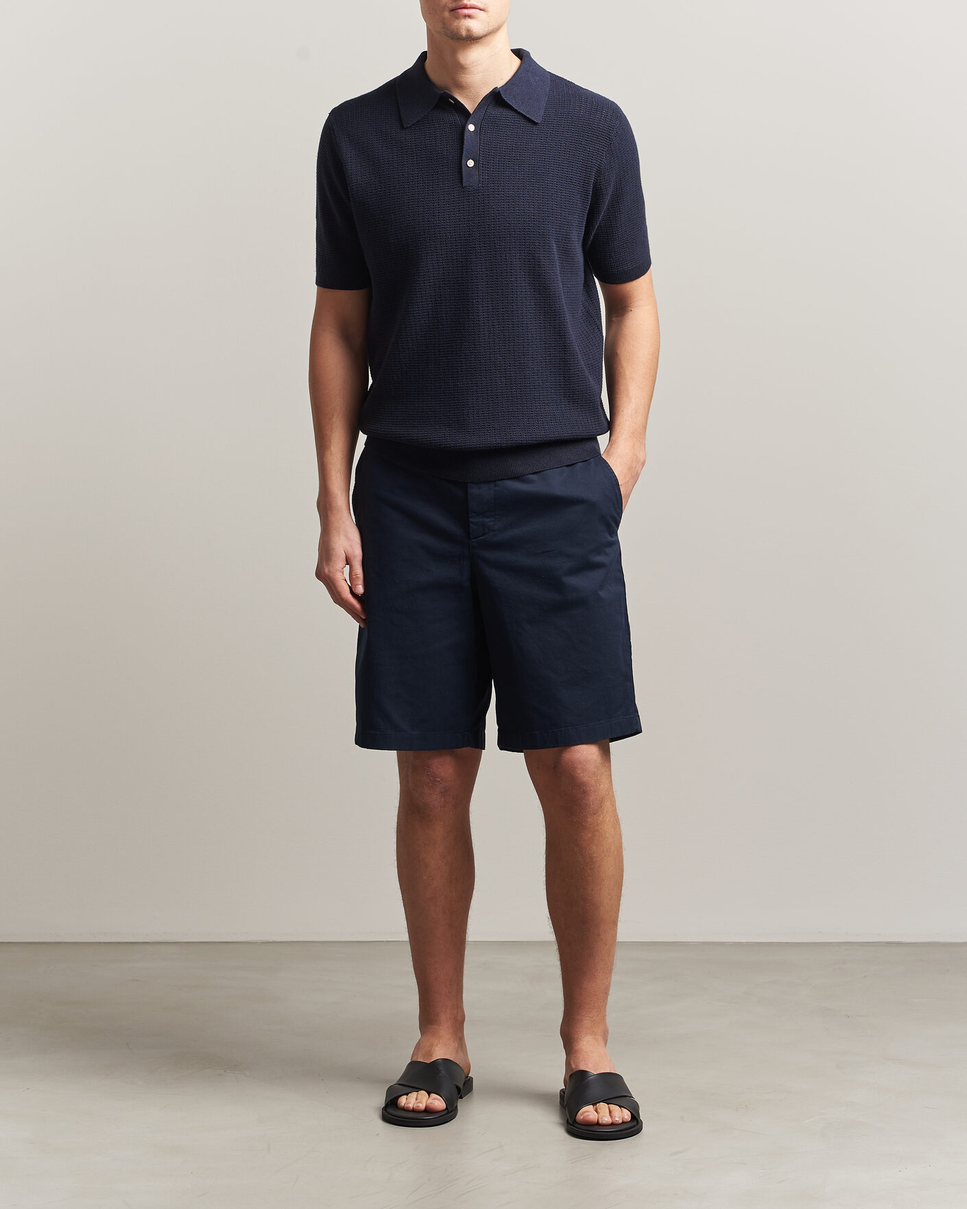 Herr | Shorts | J.Lindeberg | Shane Cotton Stretch Shorts JL Navy