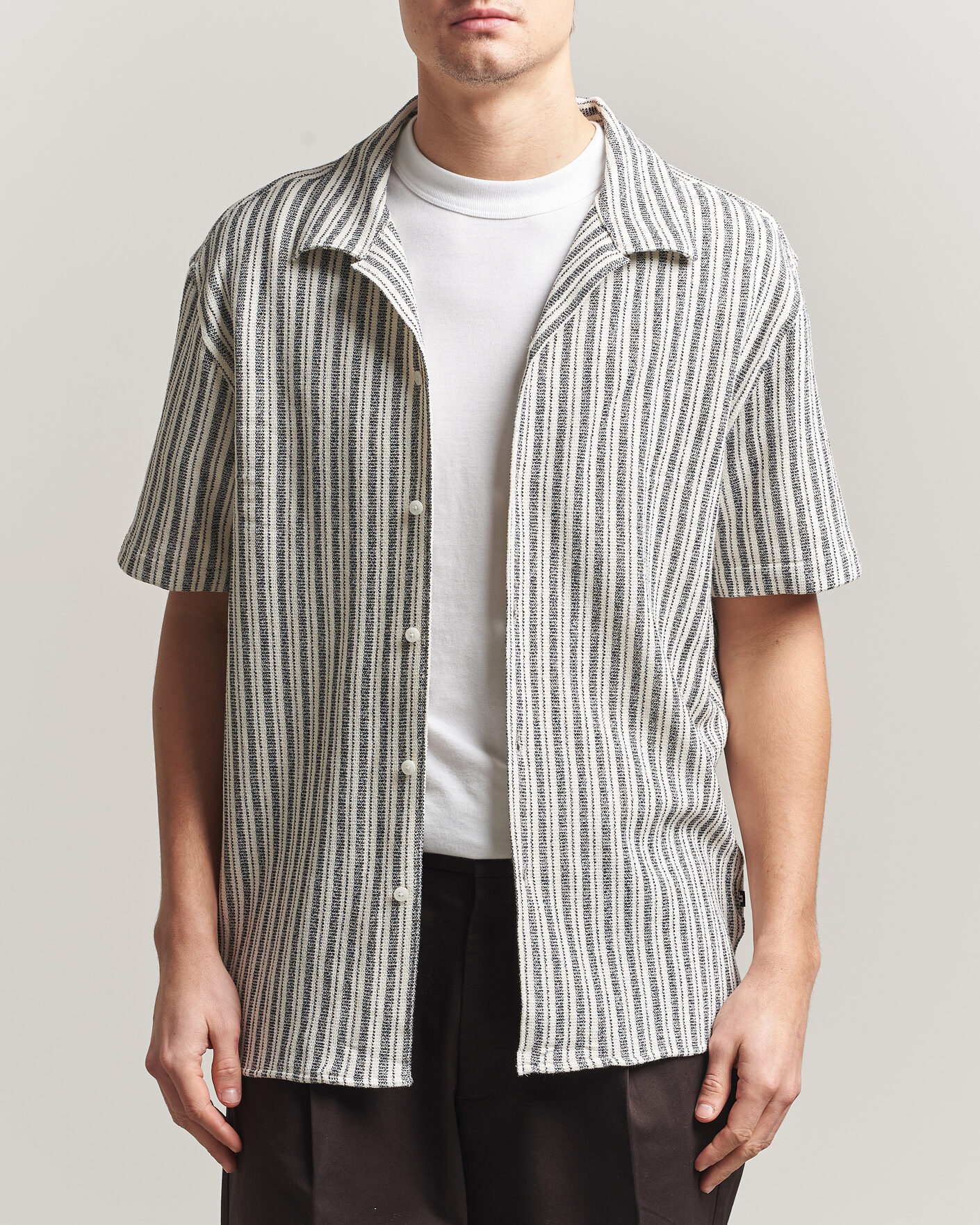 Herr | Skjortor | J.Lindeberg | Elio Structure Resort Shirt JL Navy