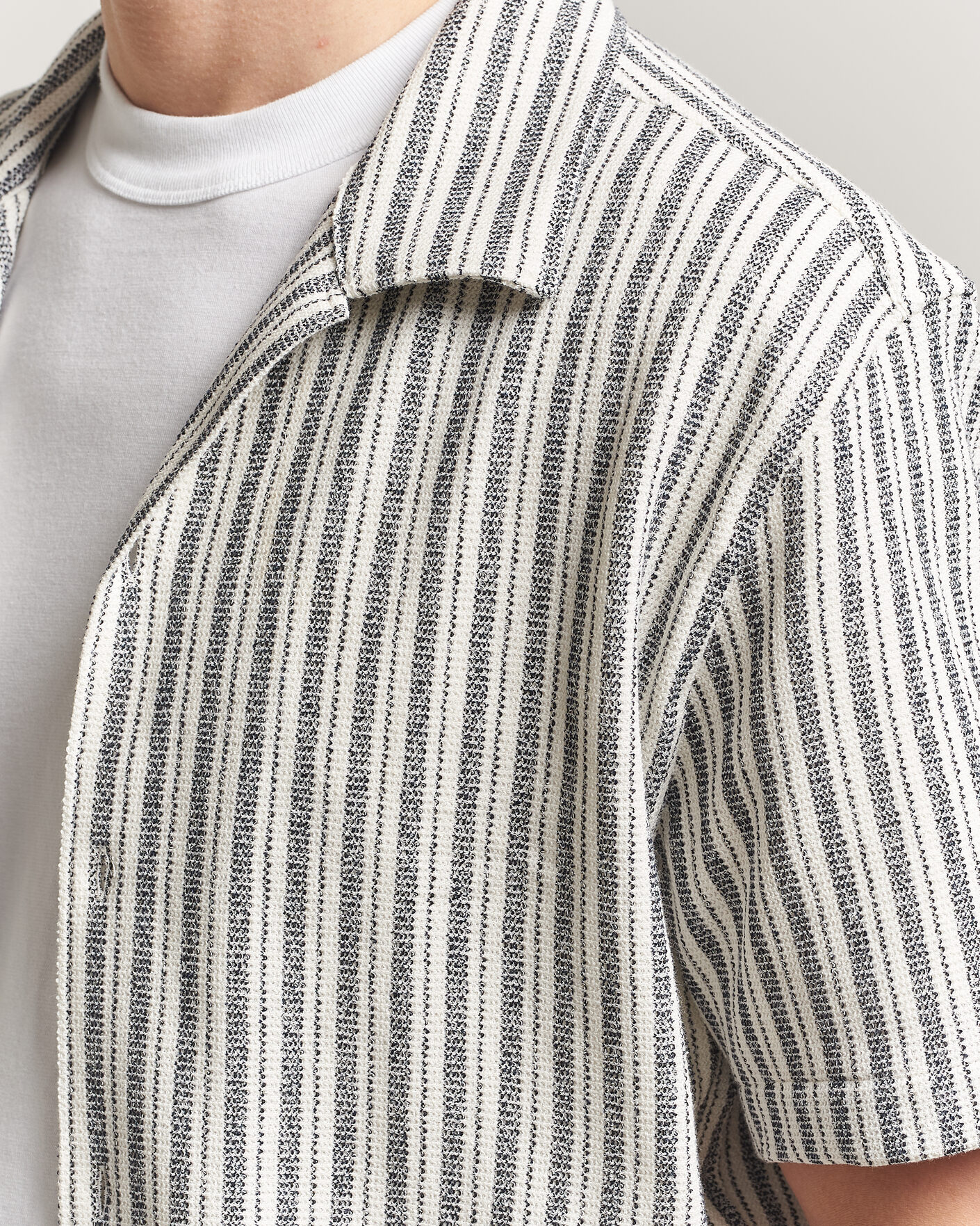 Herr | Skjortor | J.Lindeberg | Elio Structure Resort Shirt JL Navy