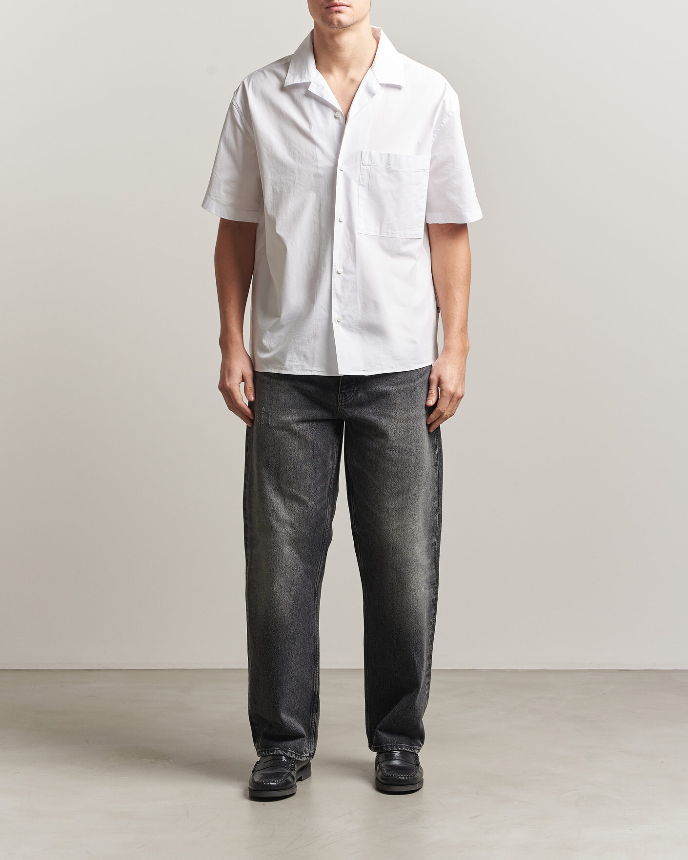 Herr | Skjortor | J.Lindeberg | Ellis Cotton Resort Shirt White