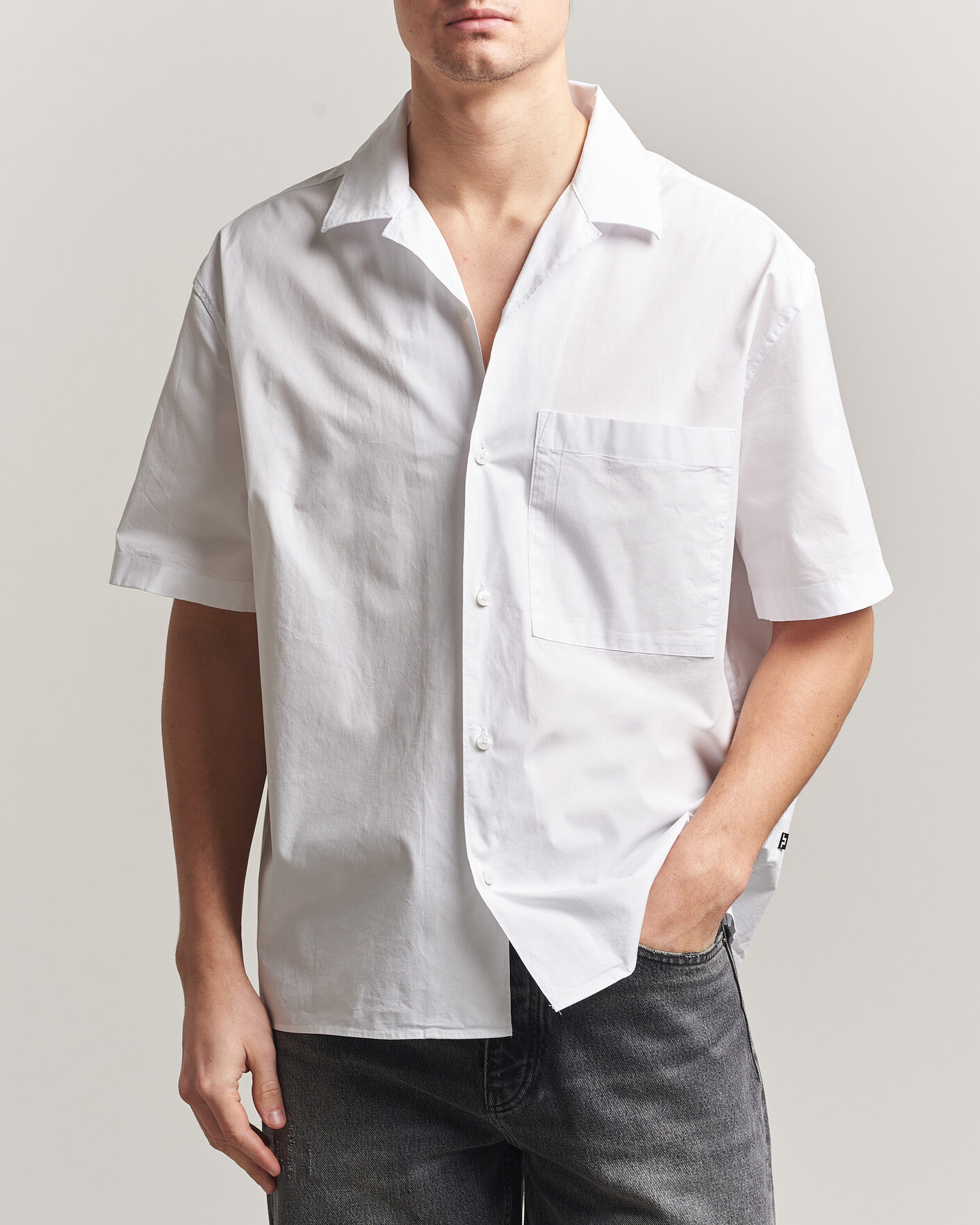 Herr | Skjortor | J.Lindeberg | Ellis Cotton Resort Shirt White