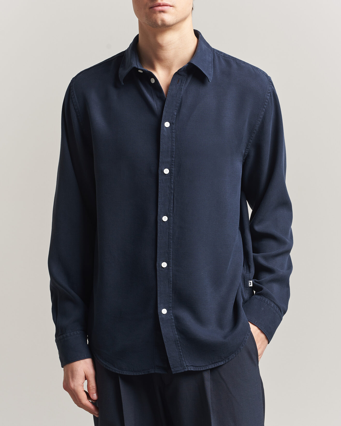 Herr | Skjortor | J.Lindeberg | Zachary Tencel Shirt JL Navy