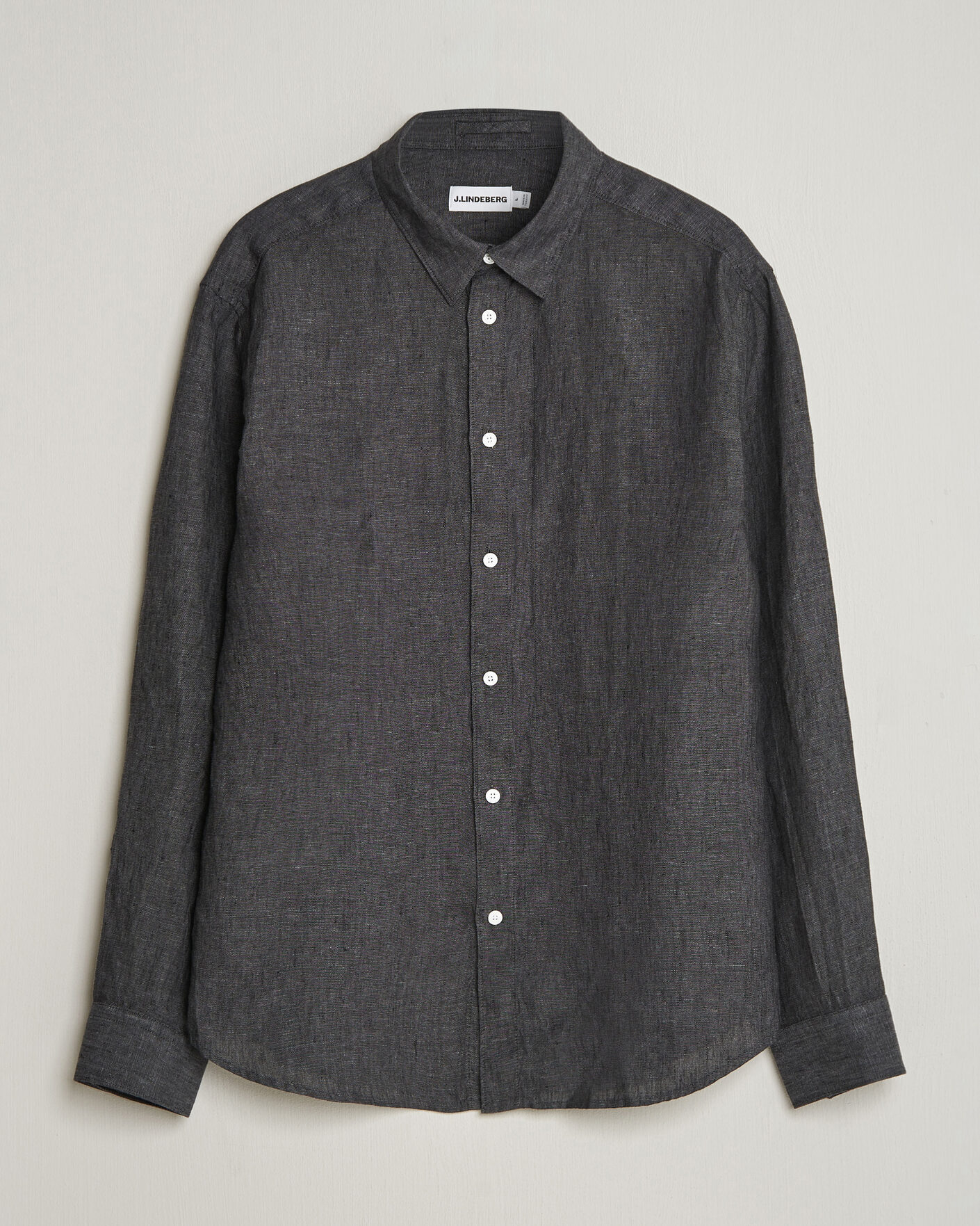 Herr | Skjortor | J.Lindeberg | Marlon Linen Melange Shirt Black