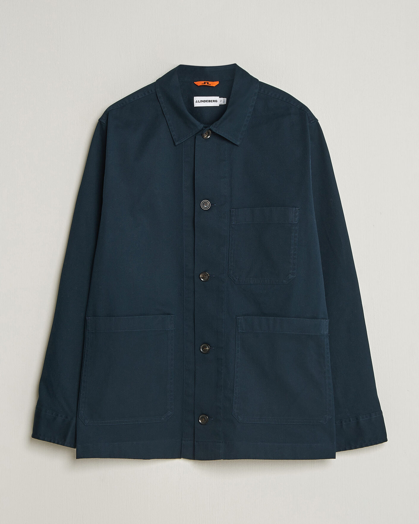 Herr | Skjortor | J.Lindeberg | Easton Cotton Overshirt JL Navy
