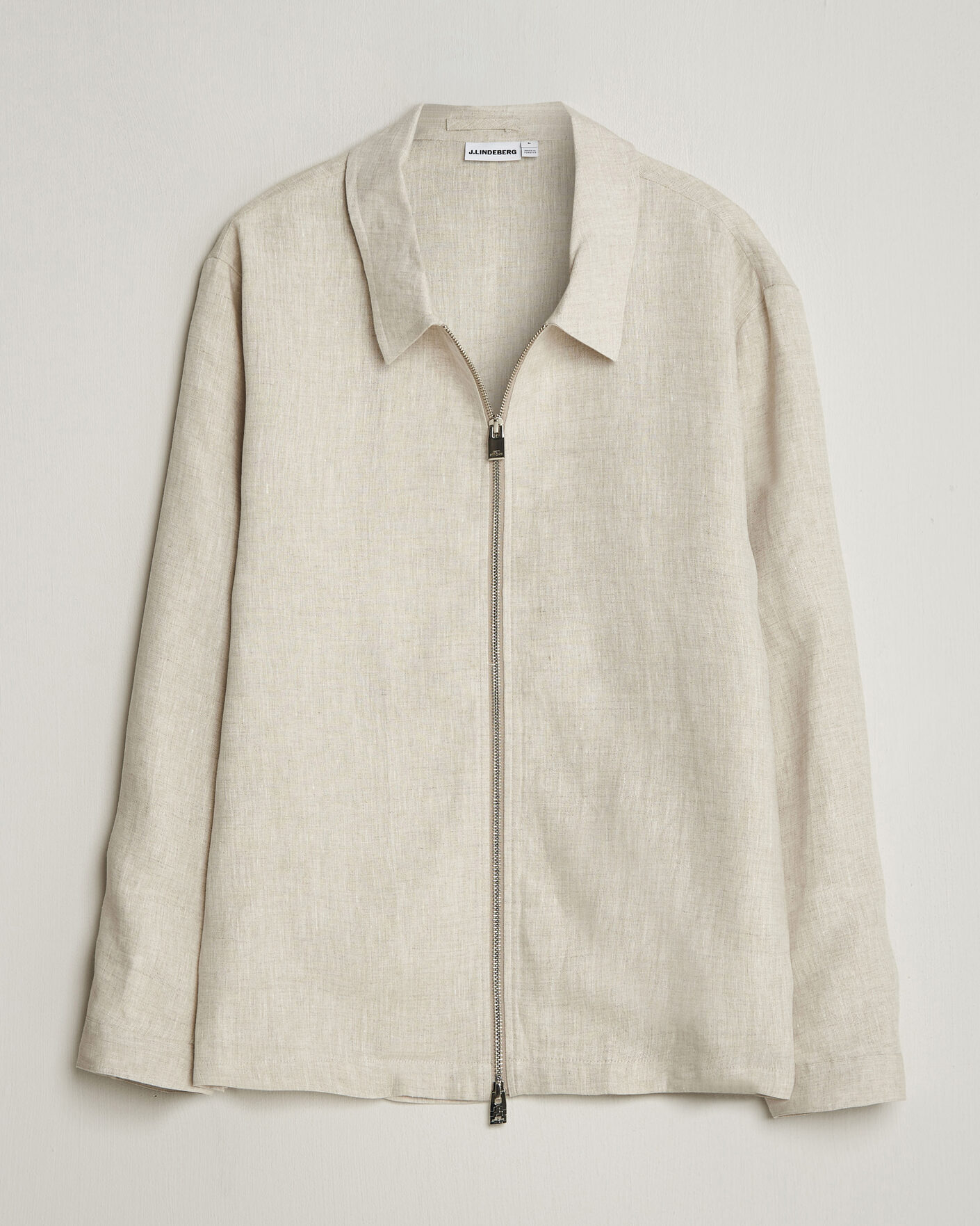 Herr | Skjortor | J.Lindeberg | Julius Drape Linen Overshirt Moonbeam