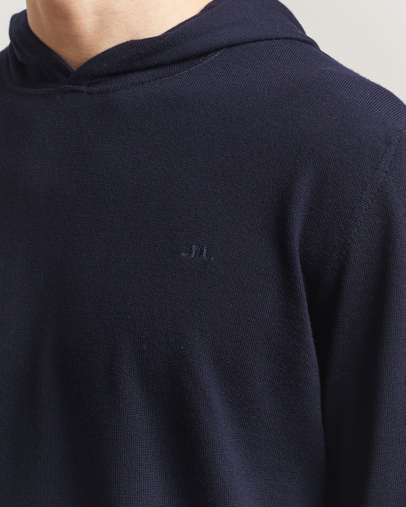 Herr | Tröjor | J.Lindeberg | Karl Merino Hoodie JL Navy