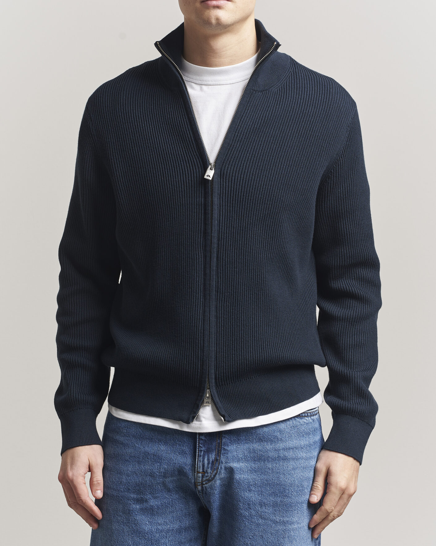 Herr | Tröjor | J.Lindeberg | Alexis Full Zip Cardigan JL Navy