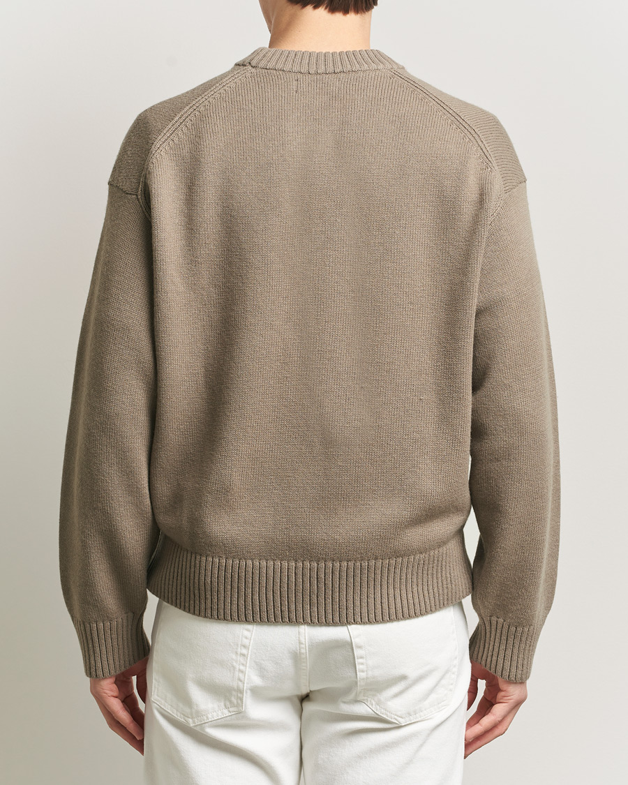 Herr | Tröjor | J.Lindeberg | Eddy Cotton Wool Crew Neck Brindle