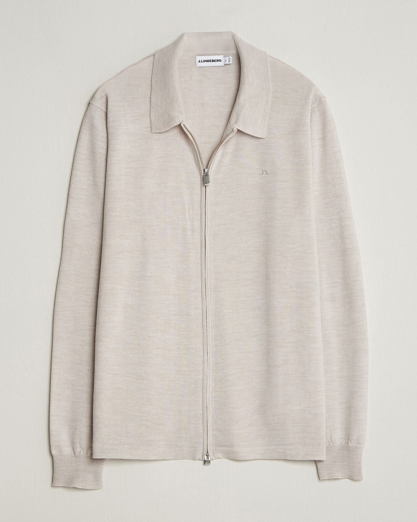 Herr | Tröjor | J.Lindeberg | Kaleb Merino Cardigan Moonbeam Melange