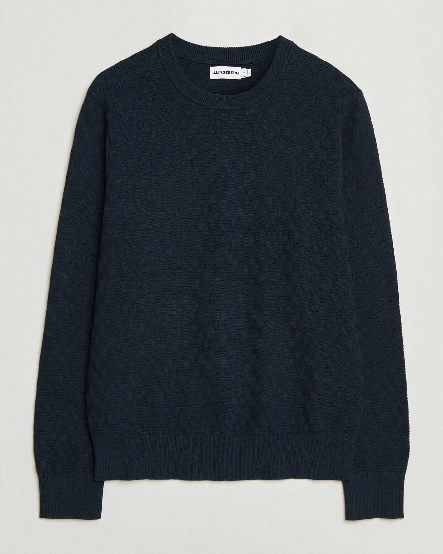 Herr | Tröjor | J.Lindeberg | Arthur Knit Cotton Sweater JL Navy