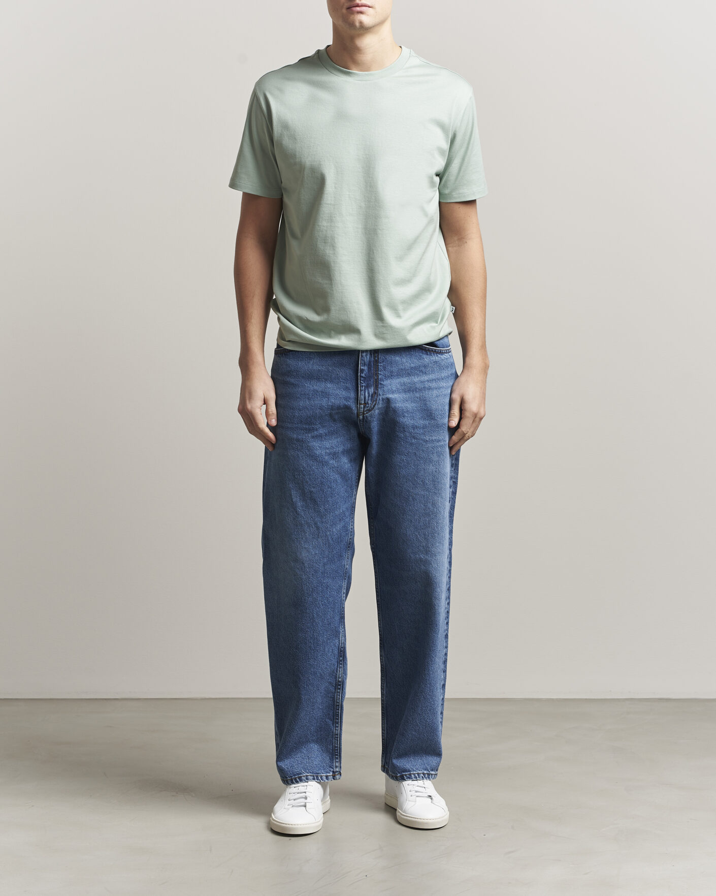 Herr | T-Shirts | J.Lindeberg | Sid Basic T-Shirt Jadeite