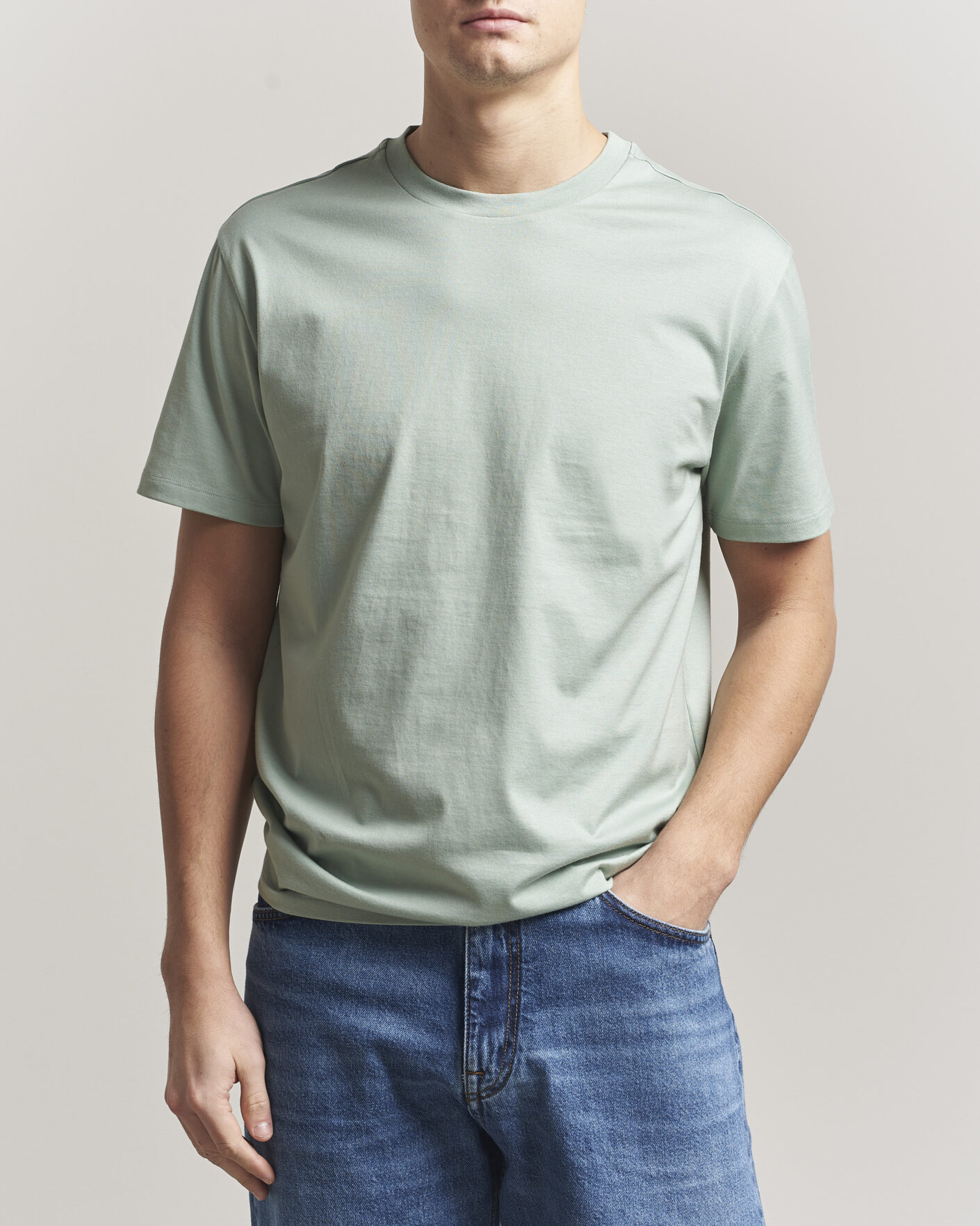 Herr | T-Shirts | J.Lindeberg | Sid Basic T-Shirt Jadeite