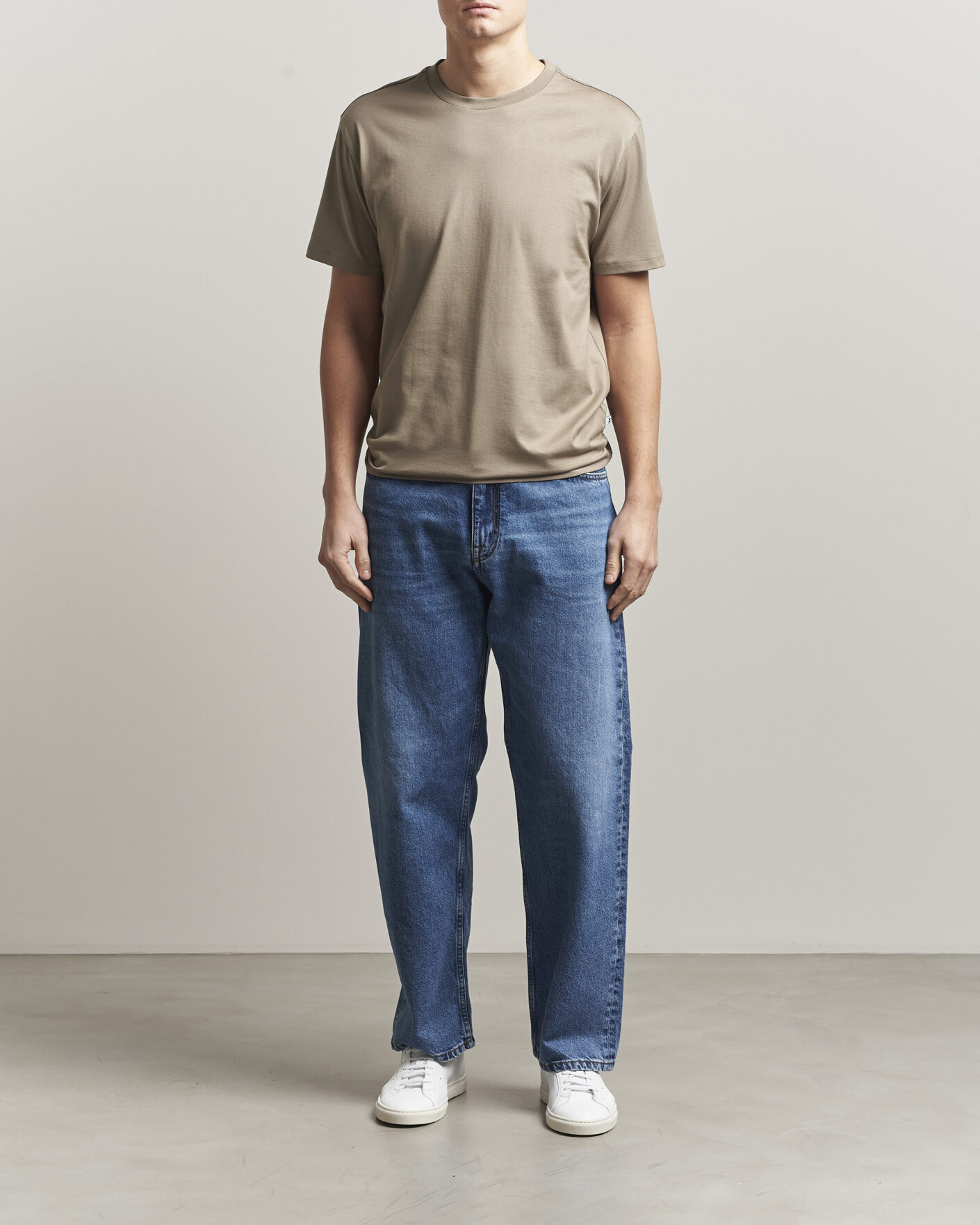 Herr | T-Shirts | J.Lindeberg | Sid Basic T-Shirt Brindle