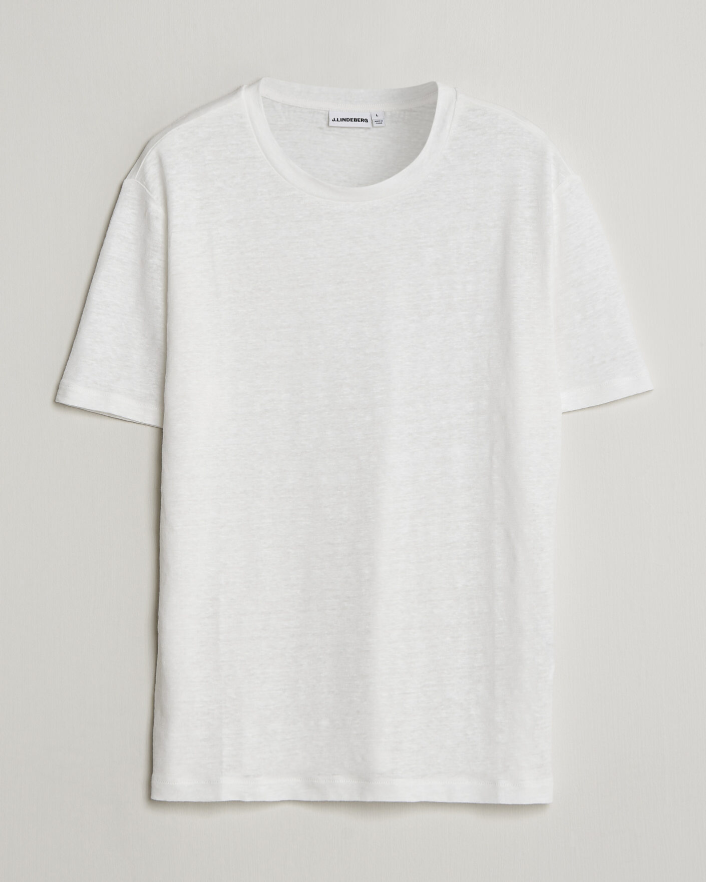 Herr | T-Shirts | J.Lindeberg | Coma Linen T-Shirt White