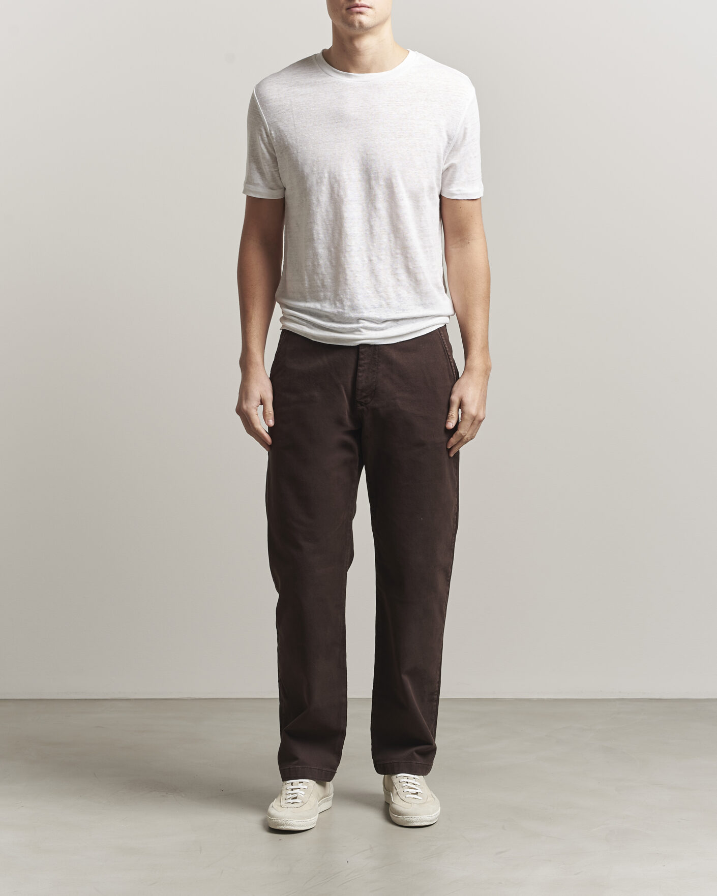 Herr | T-Shirts | J.Lindeberg | Coma Linen T-Shirt White