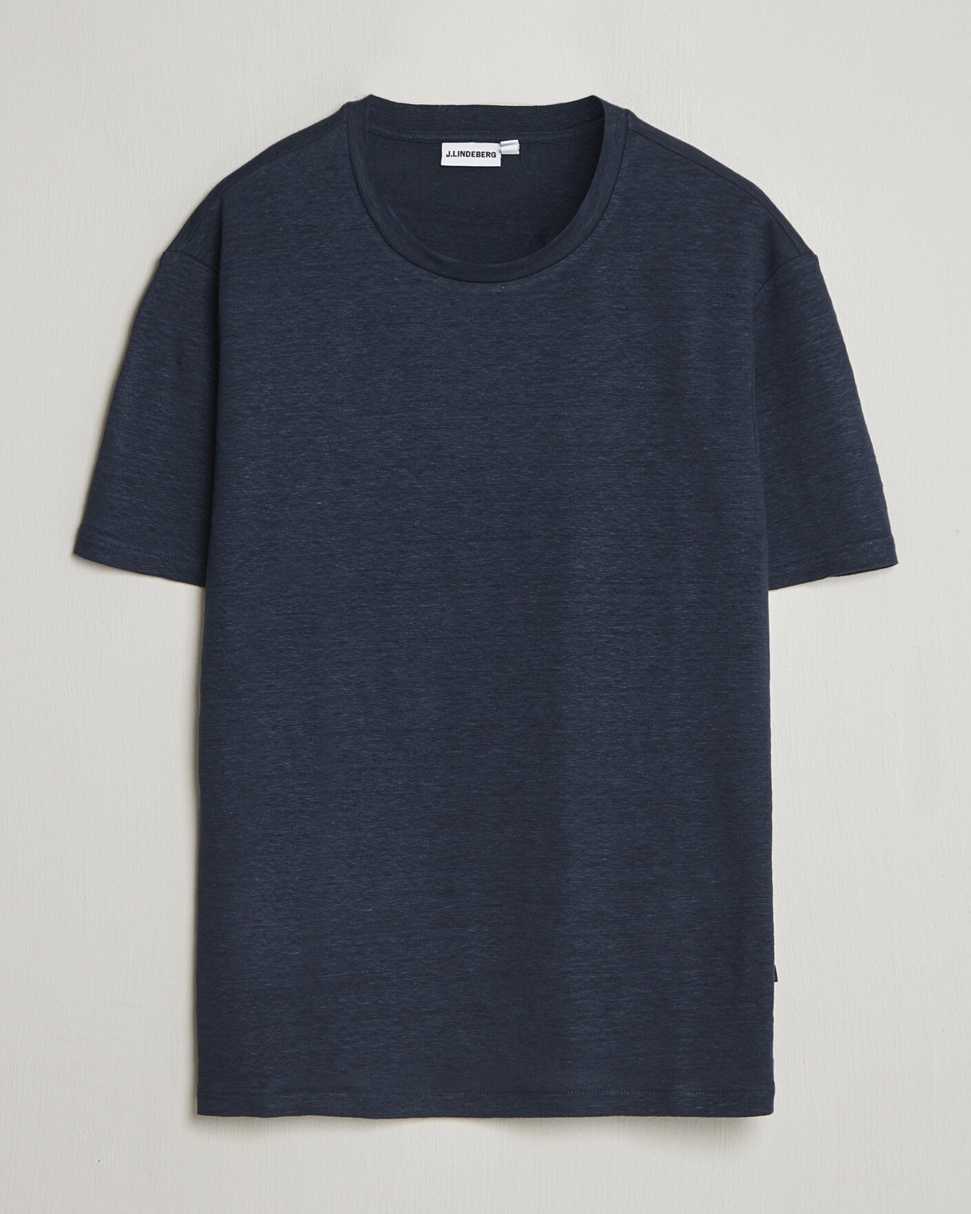 Herr | T-Shirts | J.Lindeberg | Coma Linen T-Shirt JL Navy