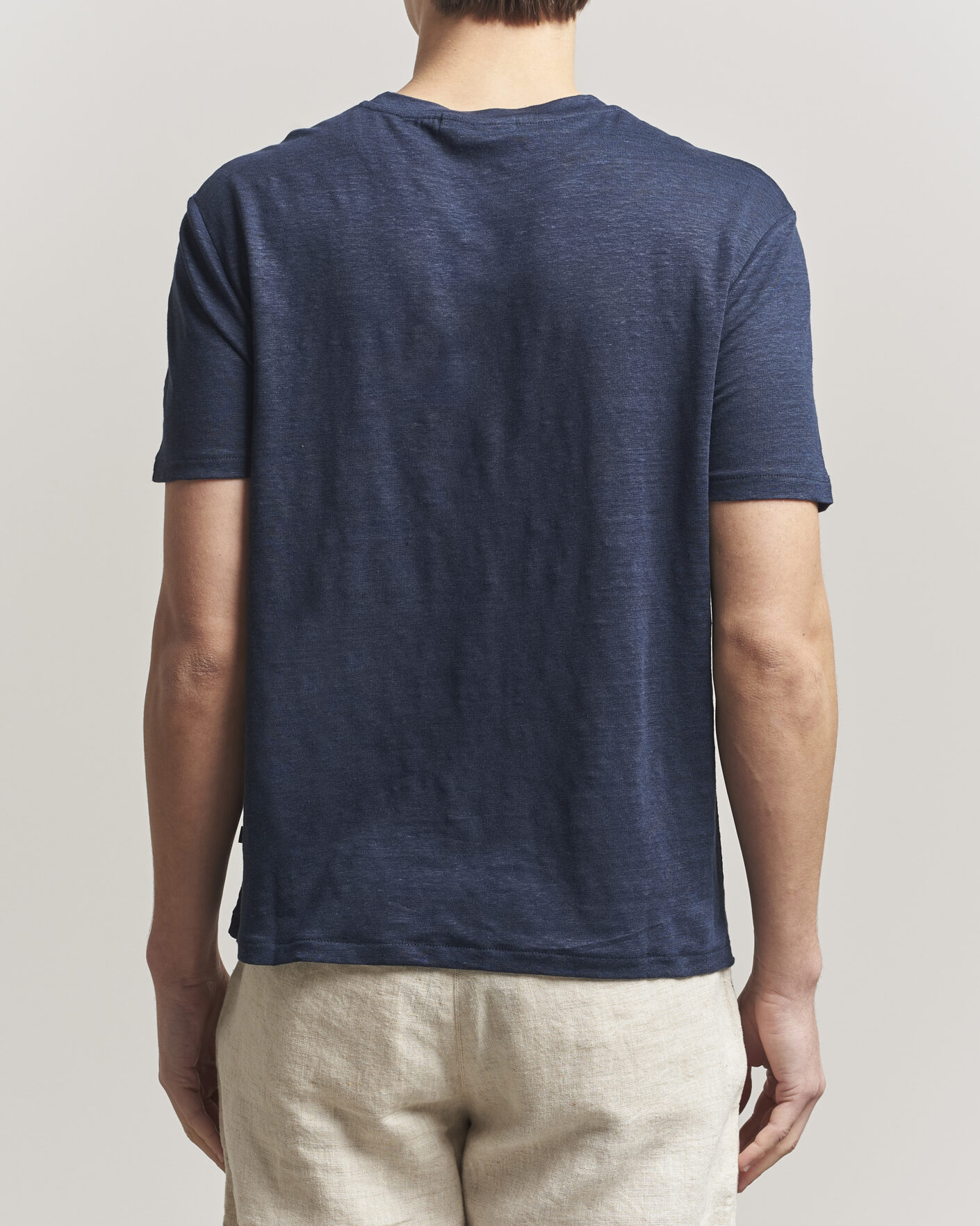 Herr | T-Shirts | J.Lindeberg | Coma Linen T-Shirt JL Navy