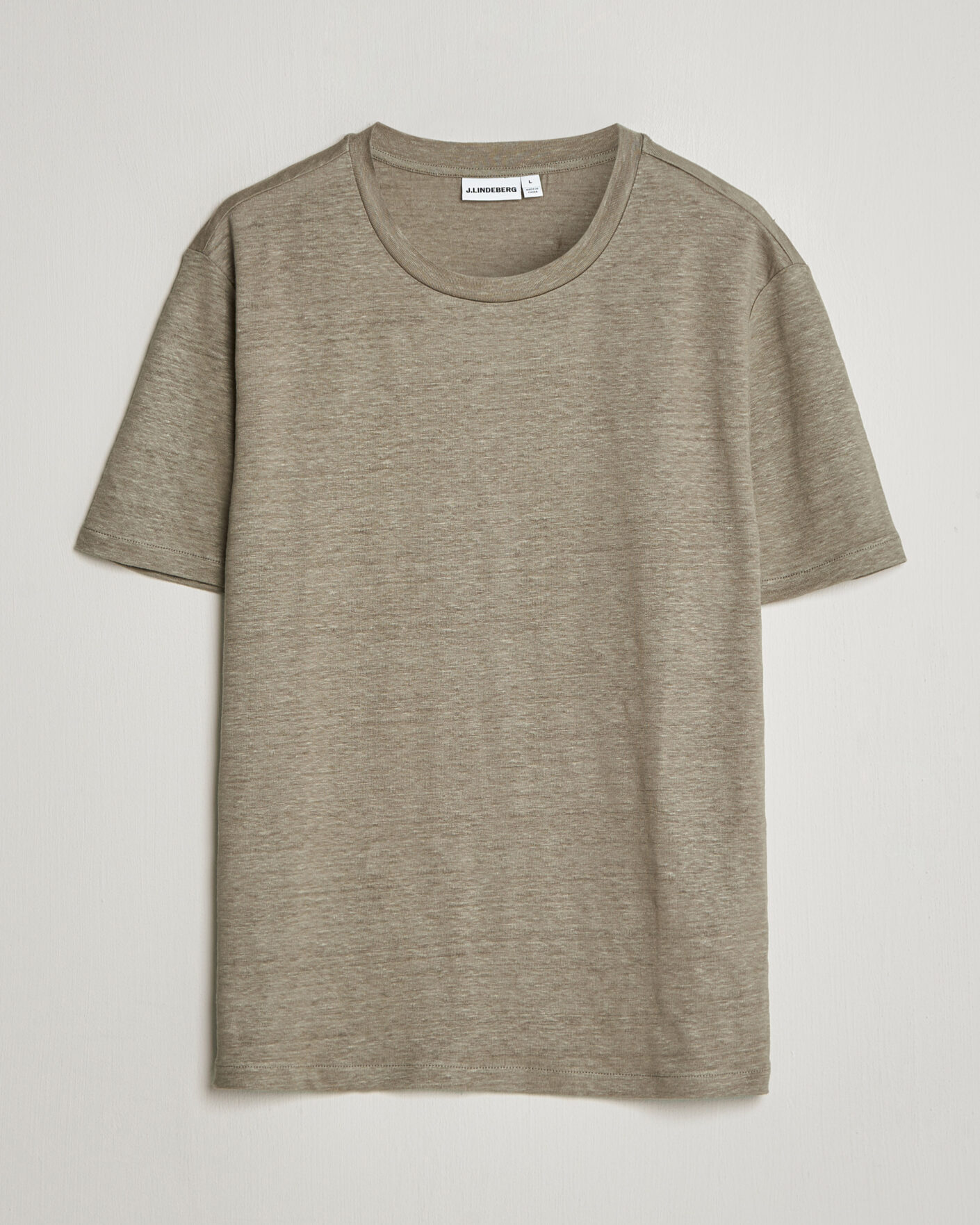 Herr | T-Shirts | J.Lindeberg | Coma Linen T-Shirt Brindle