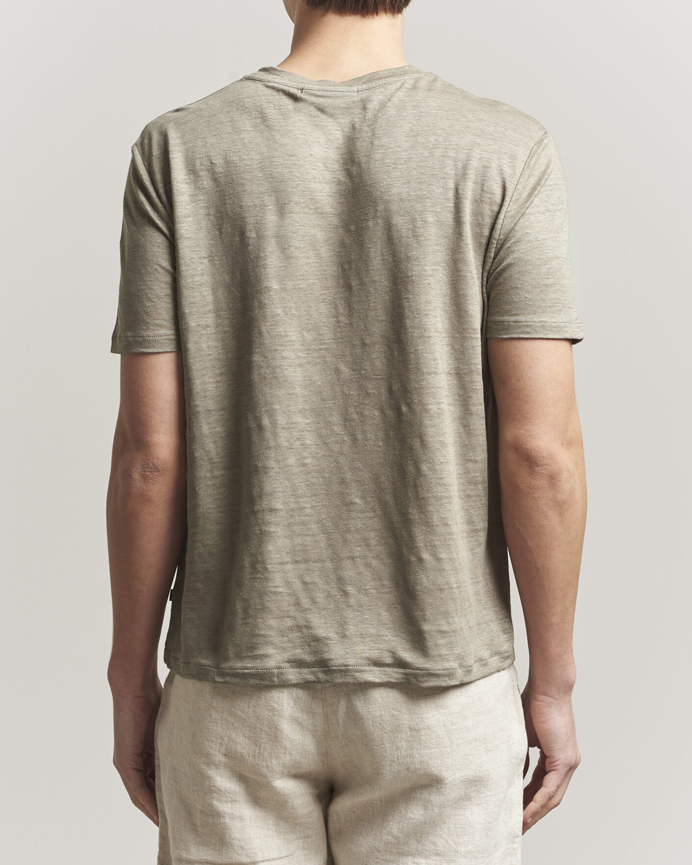 Herr | T-Shirts | J.Lindeberg | Coma Linen T-Shirt Brindle