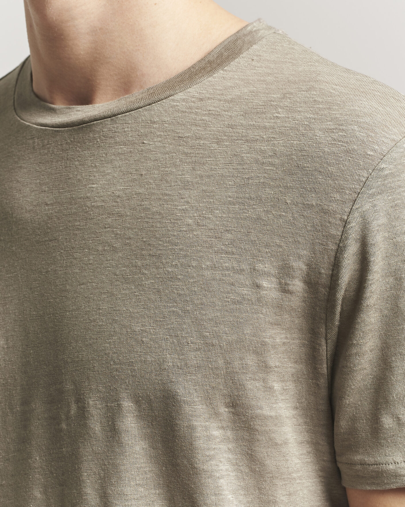 Herr | T-Shirts | J.Lindeberg | Coma Linen T-Shirt Brindle
