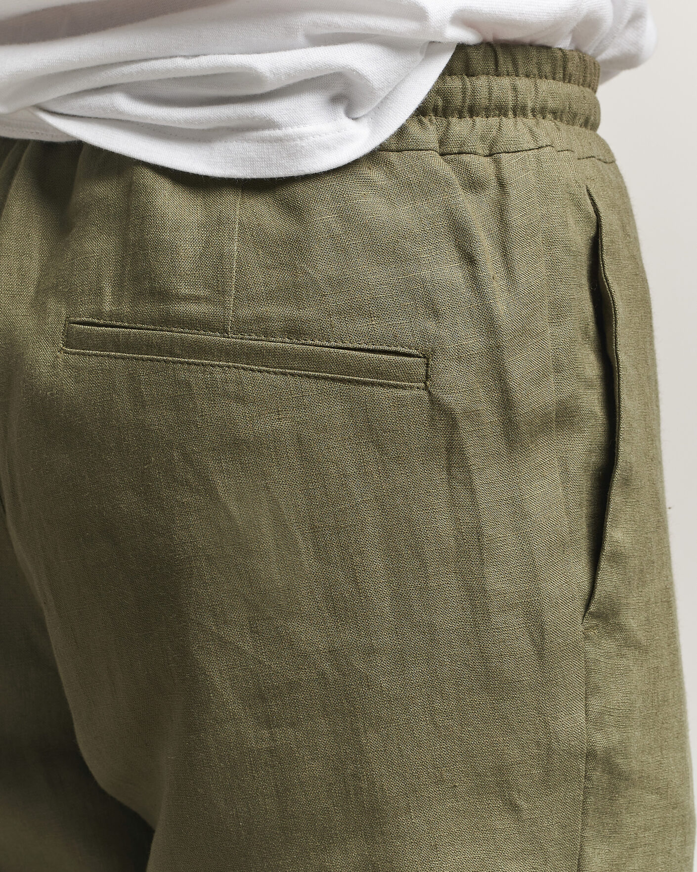 Herr | Byxor | J.Lindeberg | Soren Drape Linen Pants Kalamata
