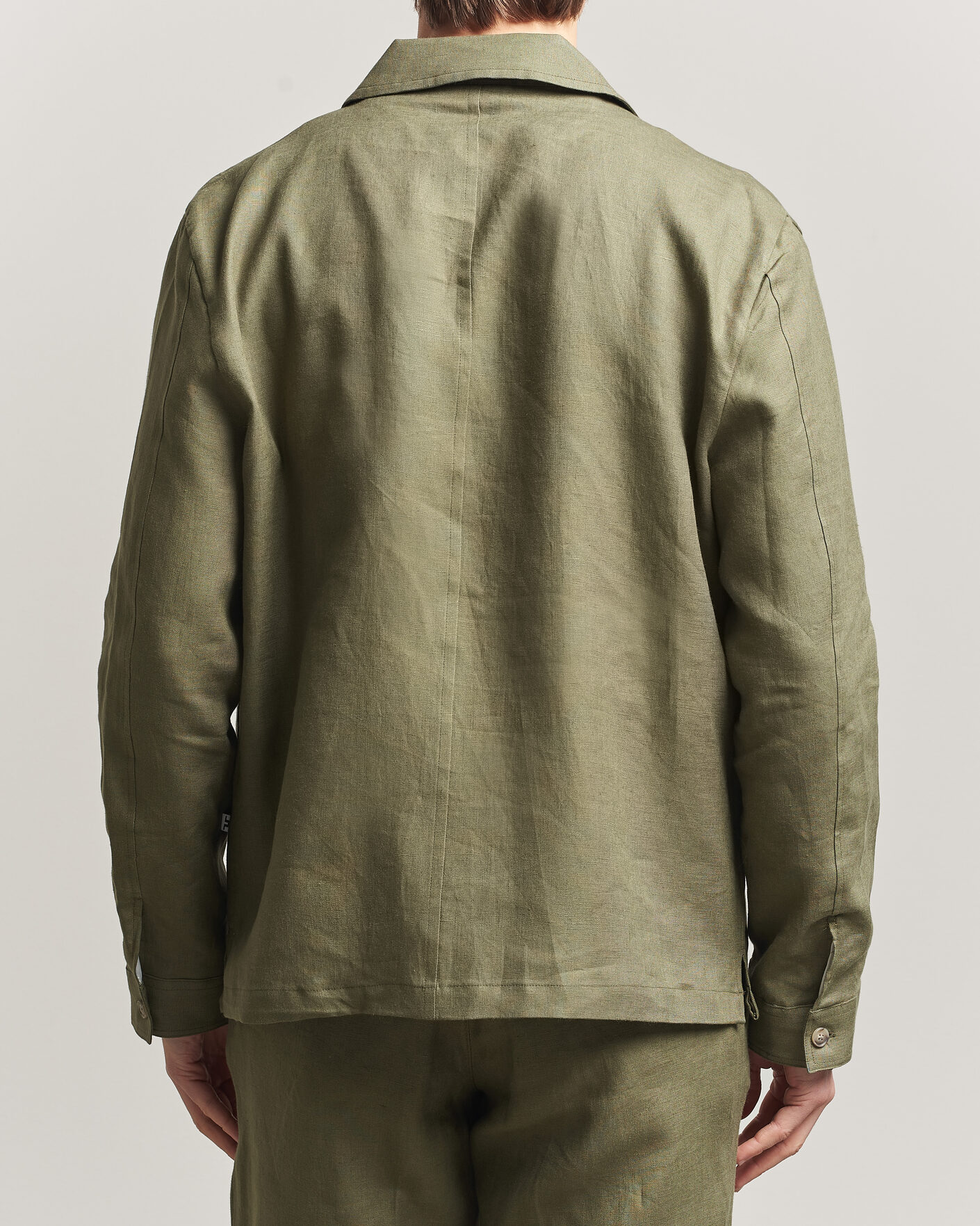 Herr | Skjortor | J.Lindeberg | Julius Drape Linen Overshirt Kalamata