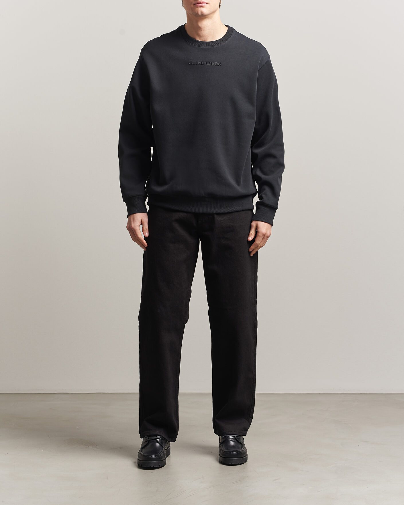 Herr | Tröjor | J.Lindeberg | Club Crew Neck Black
