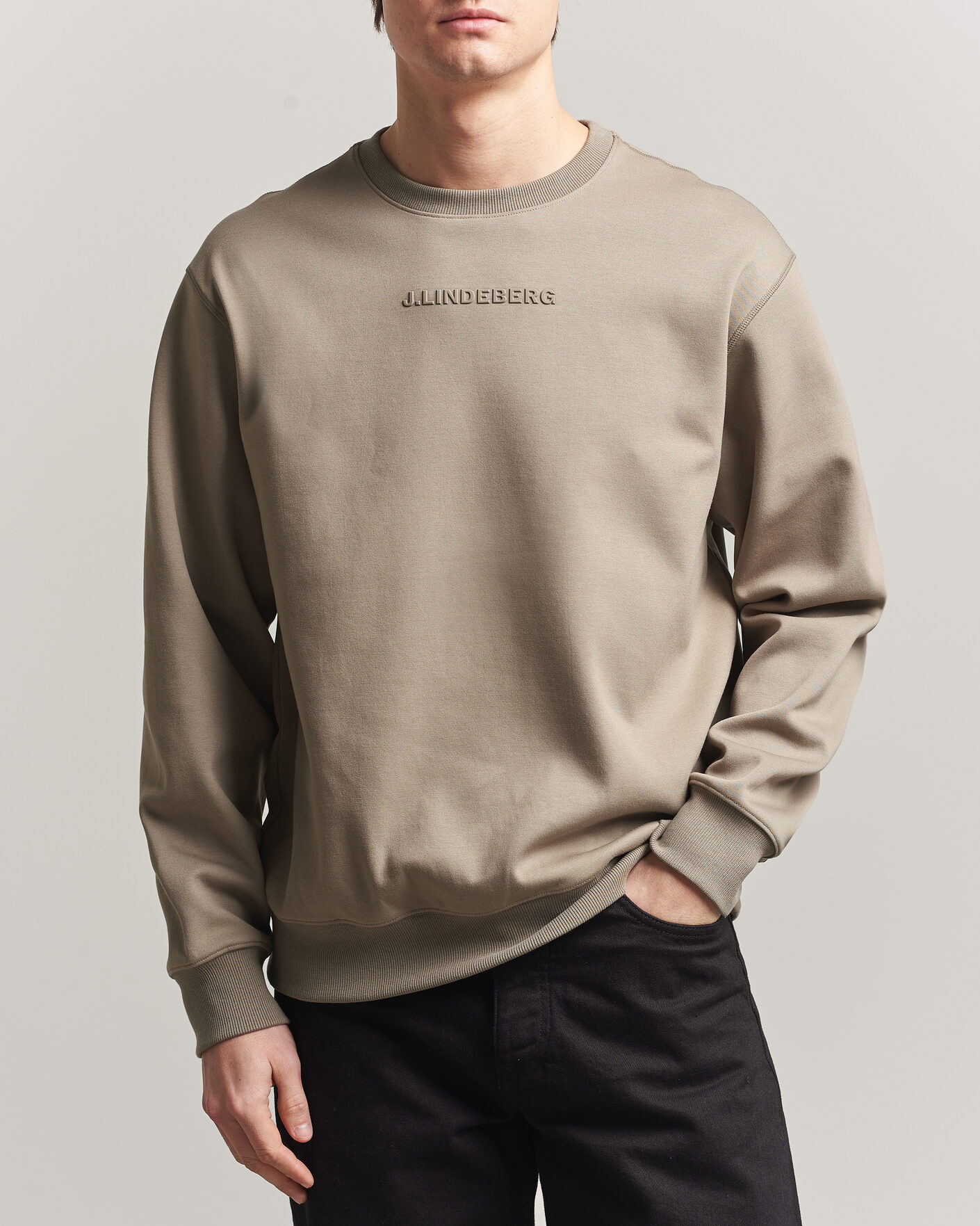 Herr | Tröjor | J.Lindeberg | Club Crew Neck Brindle