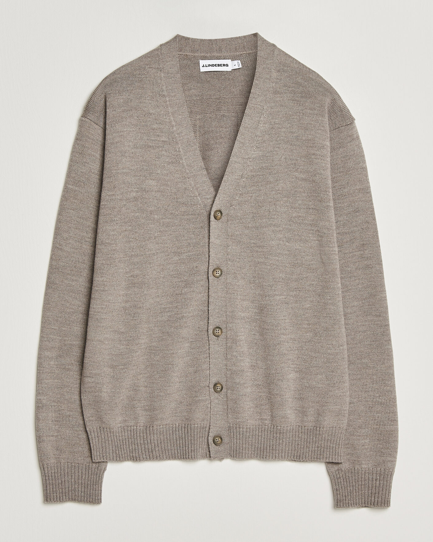 Herr | Tröjor | J.Lindeberg | Jared Merino Cardigan Brindle Melange
