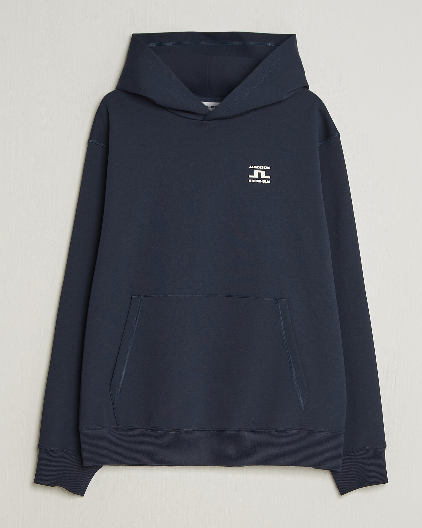 Herr | Tröjor | J.Lindeberg | Club Printed Hoodie JL Navy