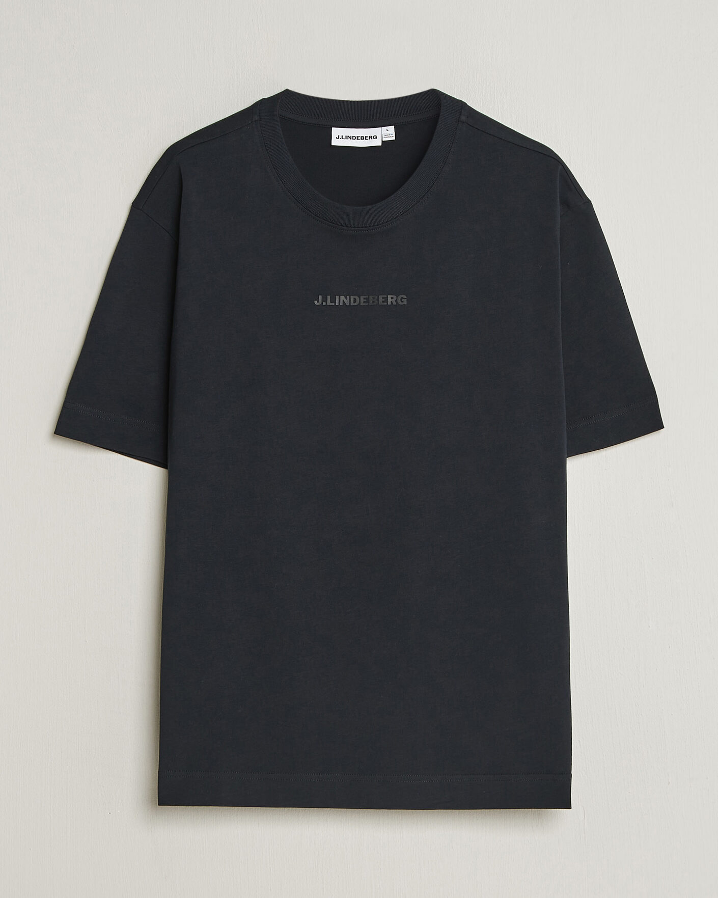 Herr | T-Shirts | J.Lindeberg | Hale Heavy Logo T-Shirt Black
