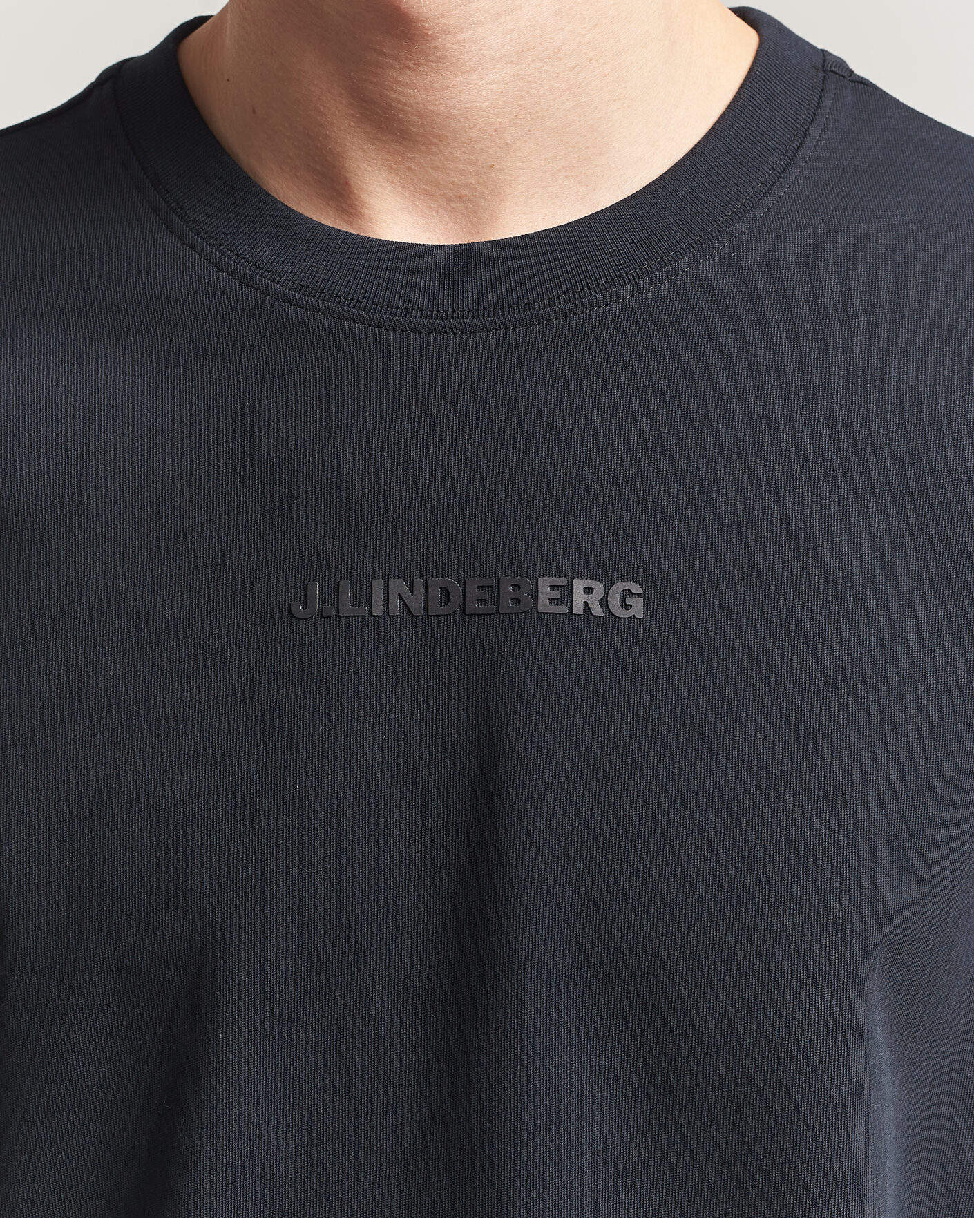 Herr | T-Shirts | J.Lindeberg | Hale Heavy Logo T-Shirt Black