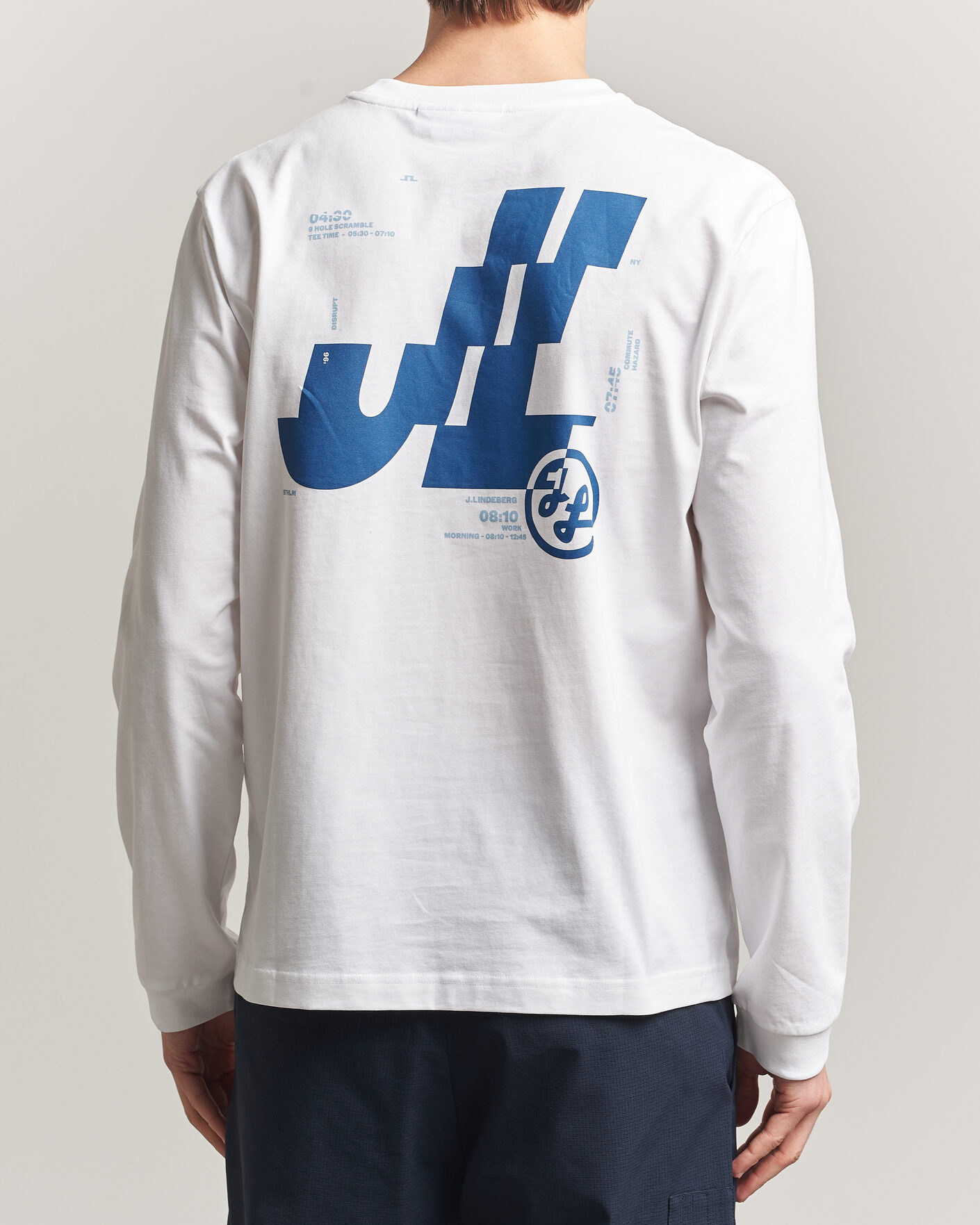 Herr | T-Shirts | J.Lindeberg | Parcie Long Sleeve T-Shirt White