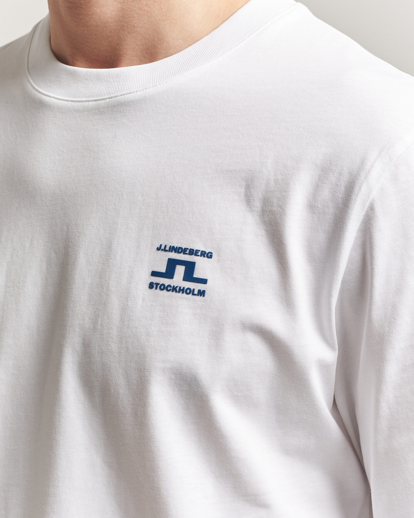Herr | T-Shirts | J.Lindeberg | Parcie Long Sleeve T-Shirt White