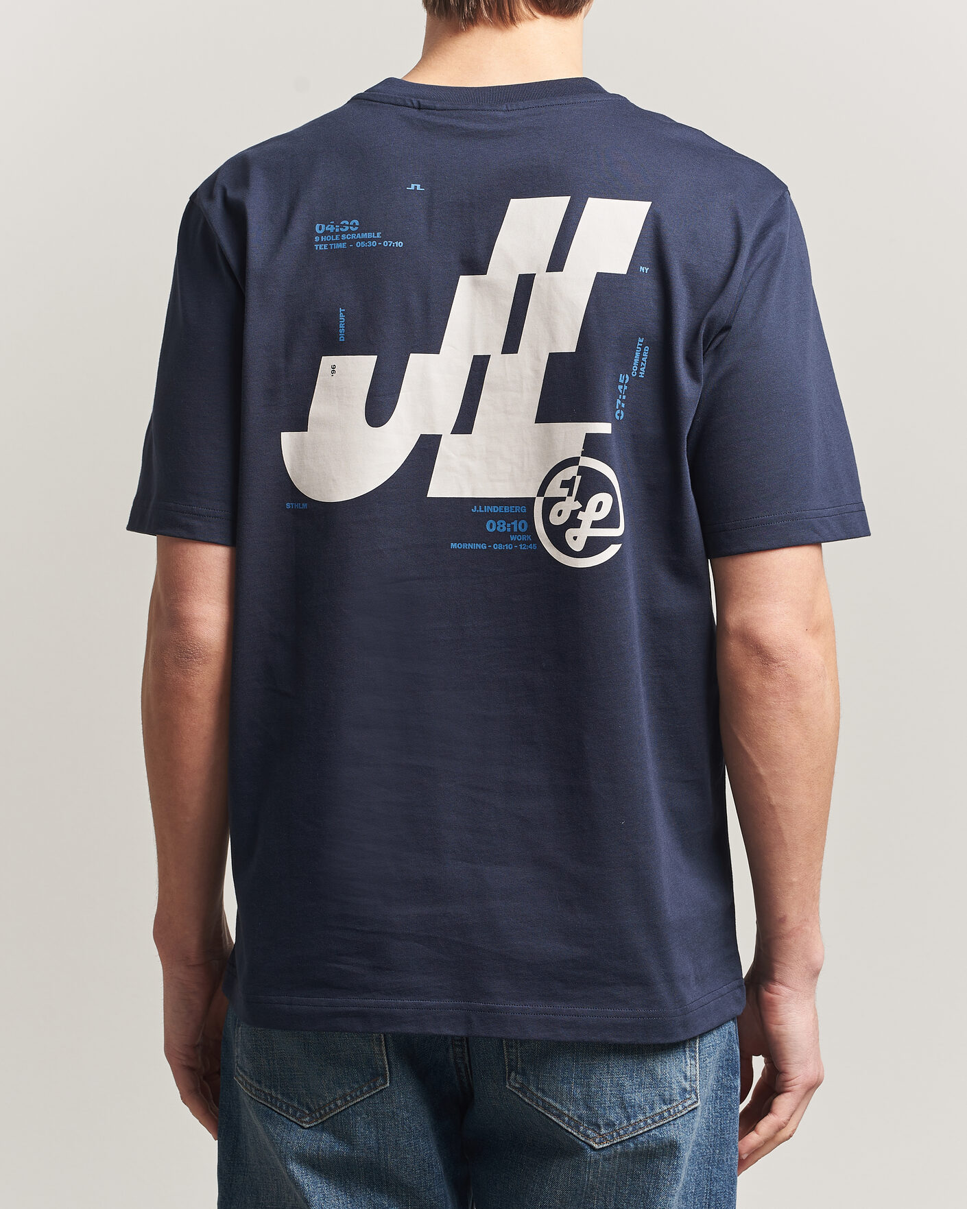 Herr | T-Shirts | J.Lindeberg | Parcie T-Shirt JL Navy